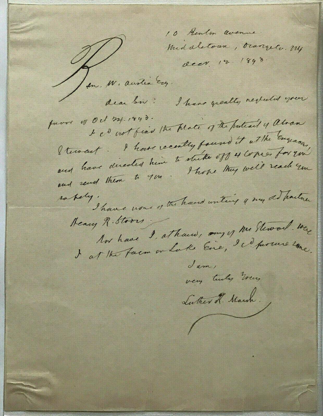 SIGNED 1893 LETTER SPIRITUALIST MEDIUM OCCULT SLAVE ABOLISIONIST CIVIL WAR VET SIGNED 1893 LETTER SPIRITUALIST MEDIUM OCCULT SLAVE ABOLISIONIST CIVIL WAR VET