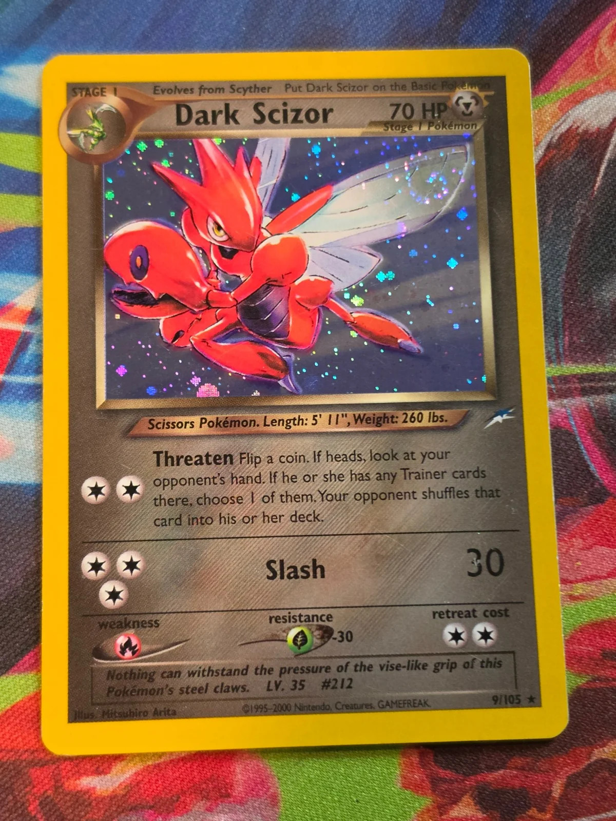 Dark Scizor Holo Rare Unlimited Neo Destiny 009/105 LP-/MP+ Pokemon