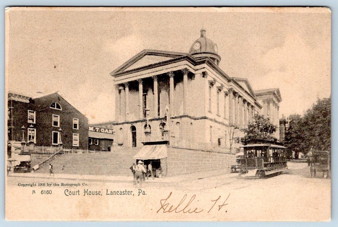 1905 COURT HOUSE LANCASTER PA ROTOGRAPH ANTIQUE POSTCARD