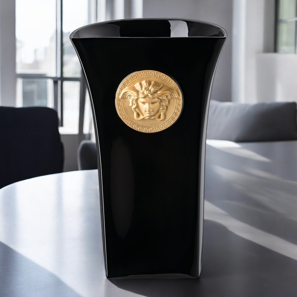 Versace Medusa Madness Noire Vase - Semicircle 14461-105855-26034 Porcelain