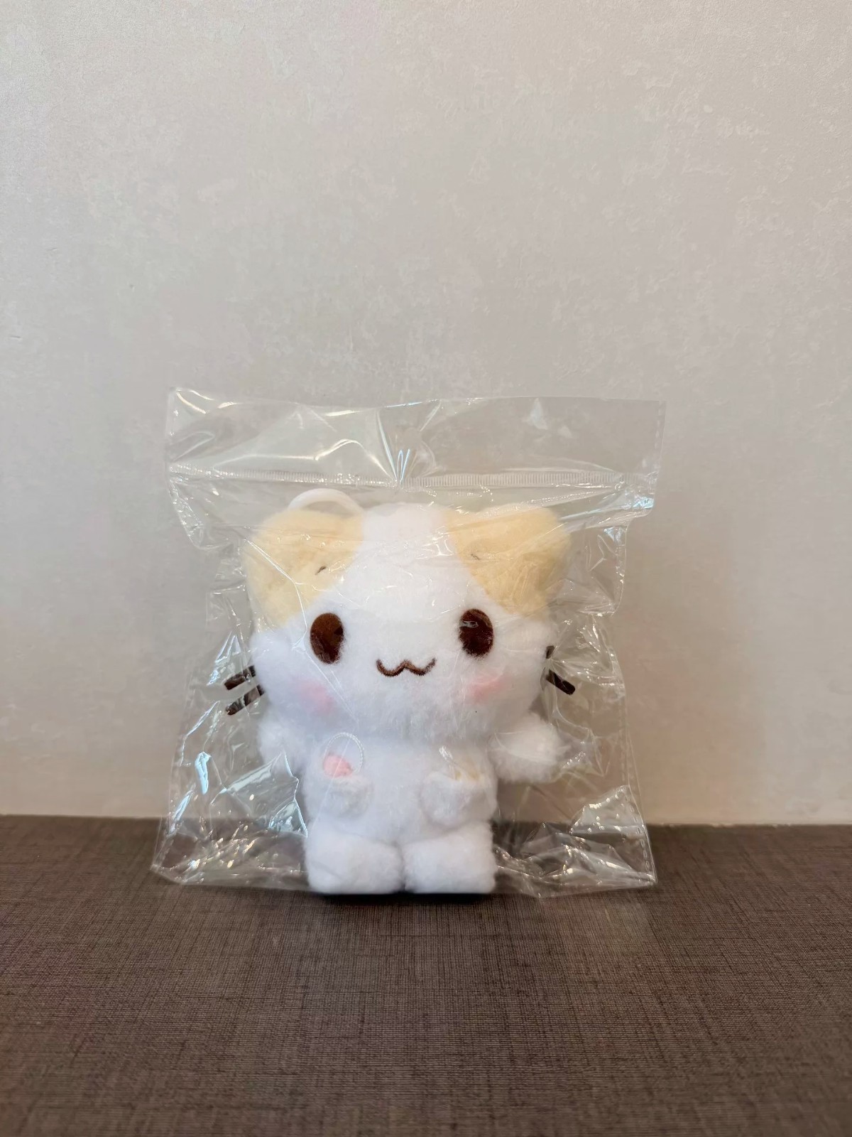 Sanrio Fluffy Masyumaro Marshmallow Cat Keychain Plush Doll Gift Kids Toy