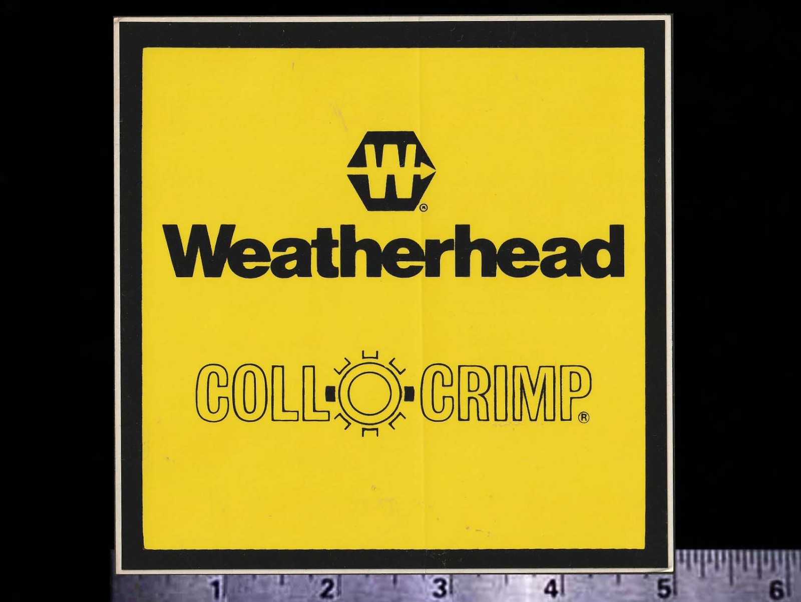 WEATHERHEAD Coll Crimp Fittings - Orig Vintage 1970's 80’s Racing Decal/Sticker WEATHERHEAD Coll Crimp Fittings - Orig Vintage 1970's 80’s Racing Decal/Sticker