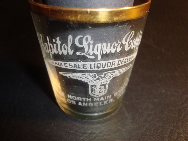 Circa 1900 Capitol Liquor Company Shot Glass, NOT THE REUBEN & LANE VERSION, LA Circa 1900 Capitol Liquor Company Shot Glass, NOT THE REUBEN & LANE VERSION, LA