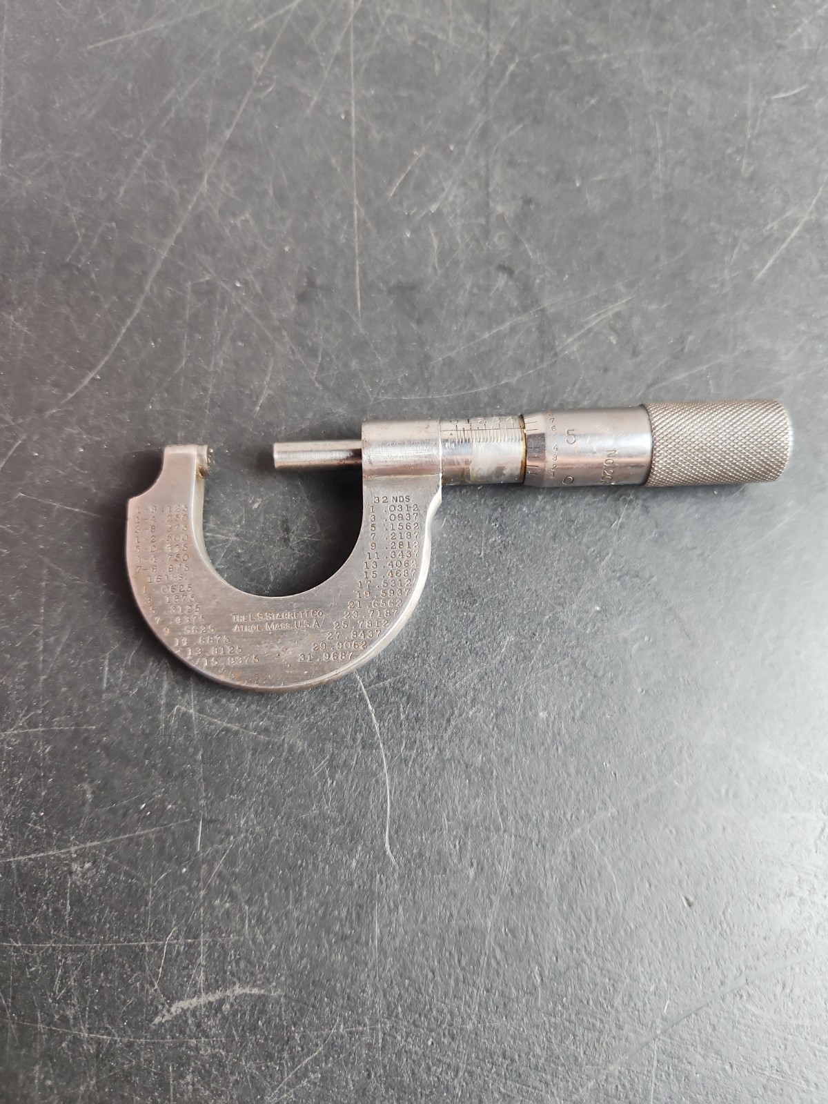 Vintage L. S. Starrett No. 209-C Outside Micrometer 0-1\