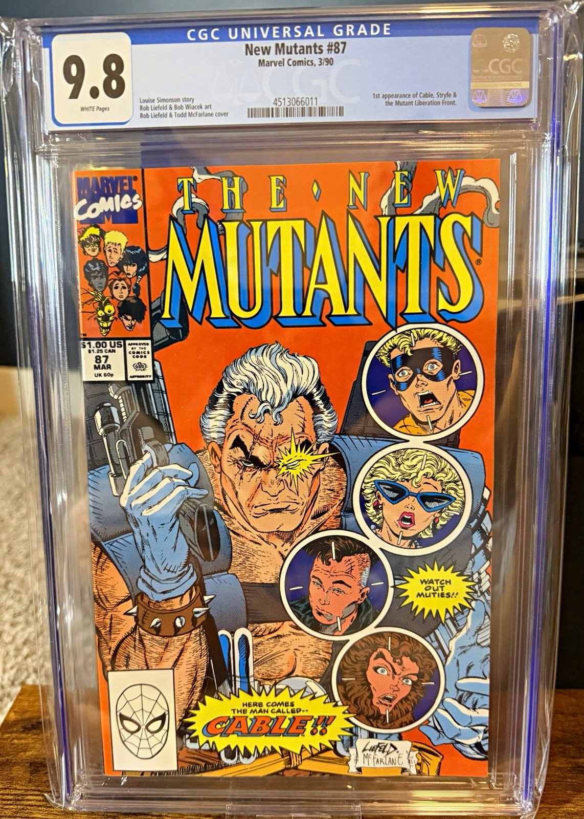 New Mutants #87 CGC 9.8 White Pages 1st Appearance Cable