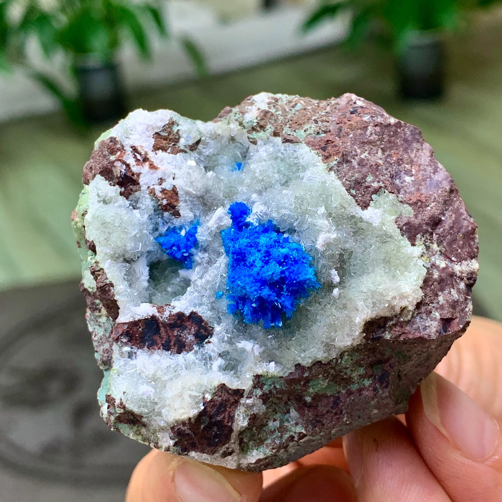 114G Natural crystal Sparkling Cavansite, Gorgeous Blue Specimen from India