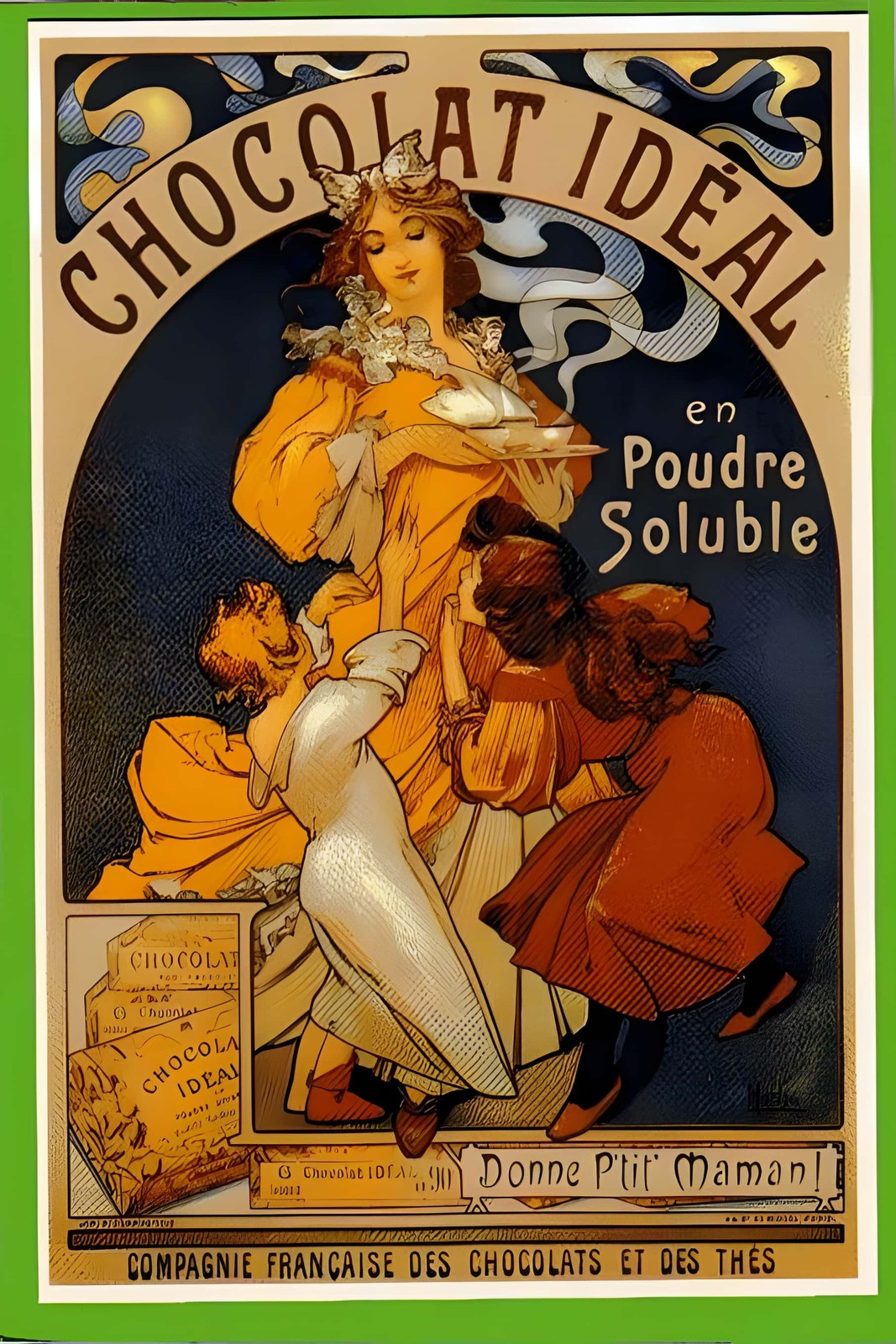 Chocolat Idéal French Poster (1895) Art Nouveau - 24x36” 🍫🖼️ - Rare Reprint