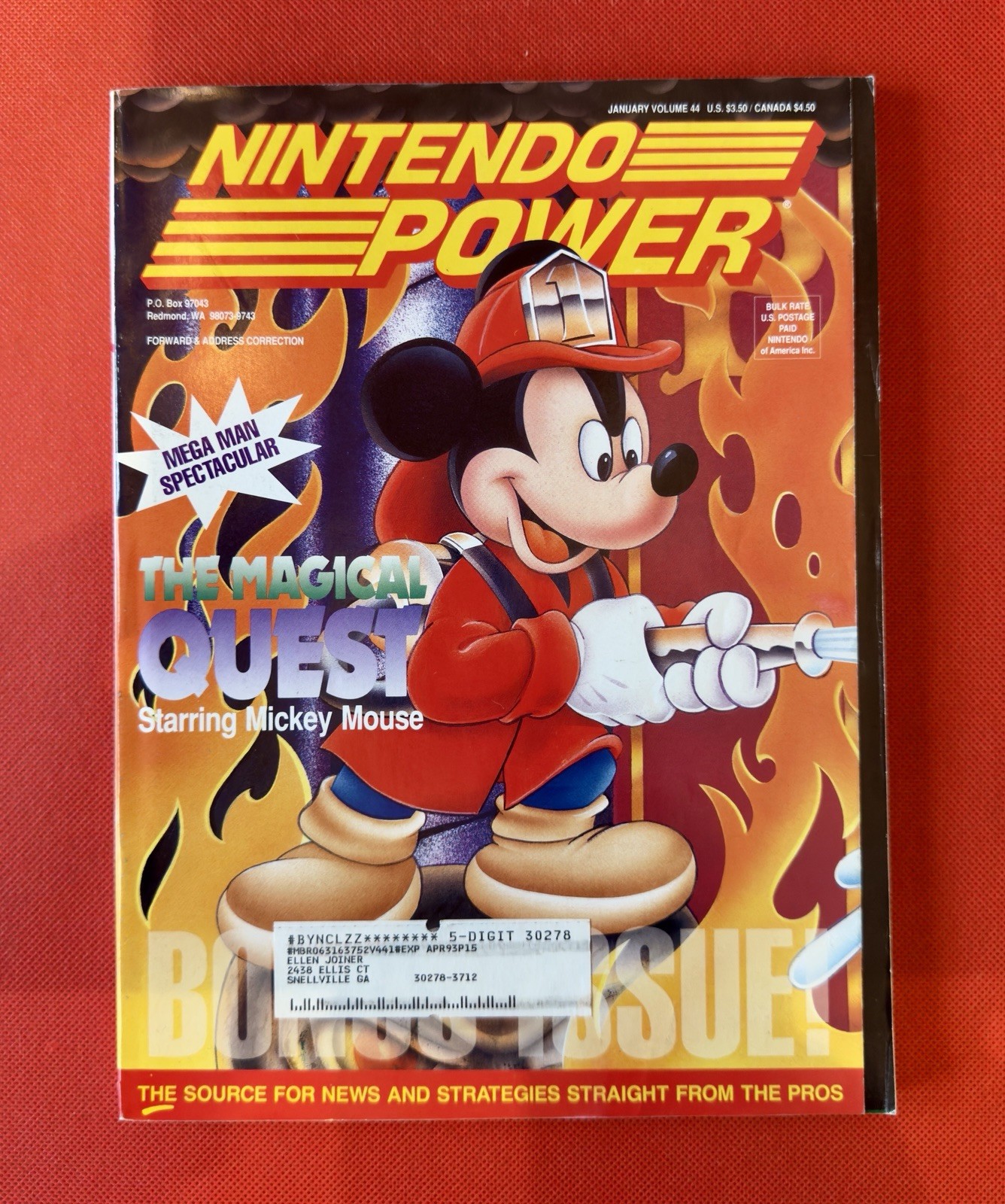 Nintendo Power Magazine Volume 44 1992 Mickey Mouse Complete Amazing Issue