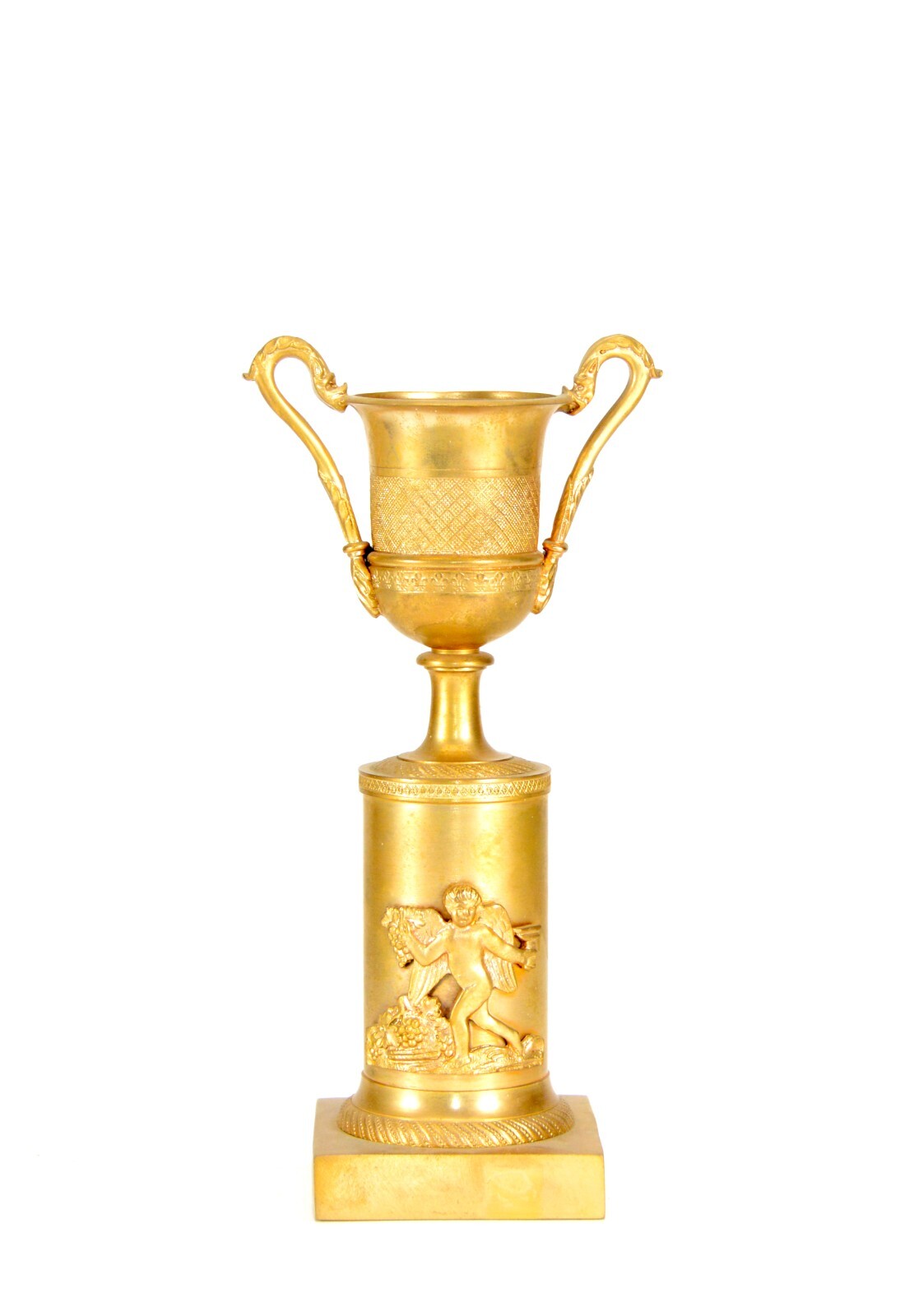 Antique French Gilt Bronze Medicis Empire Vase by Pierre-Philippe Thomire
