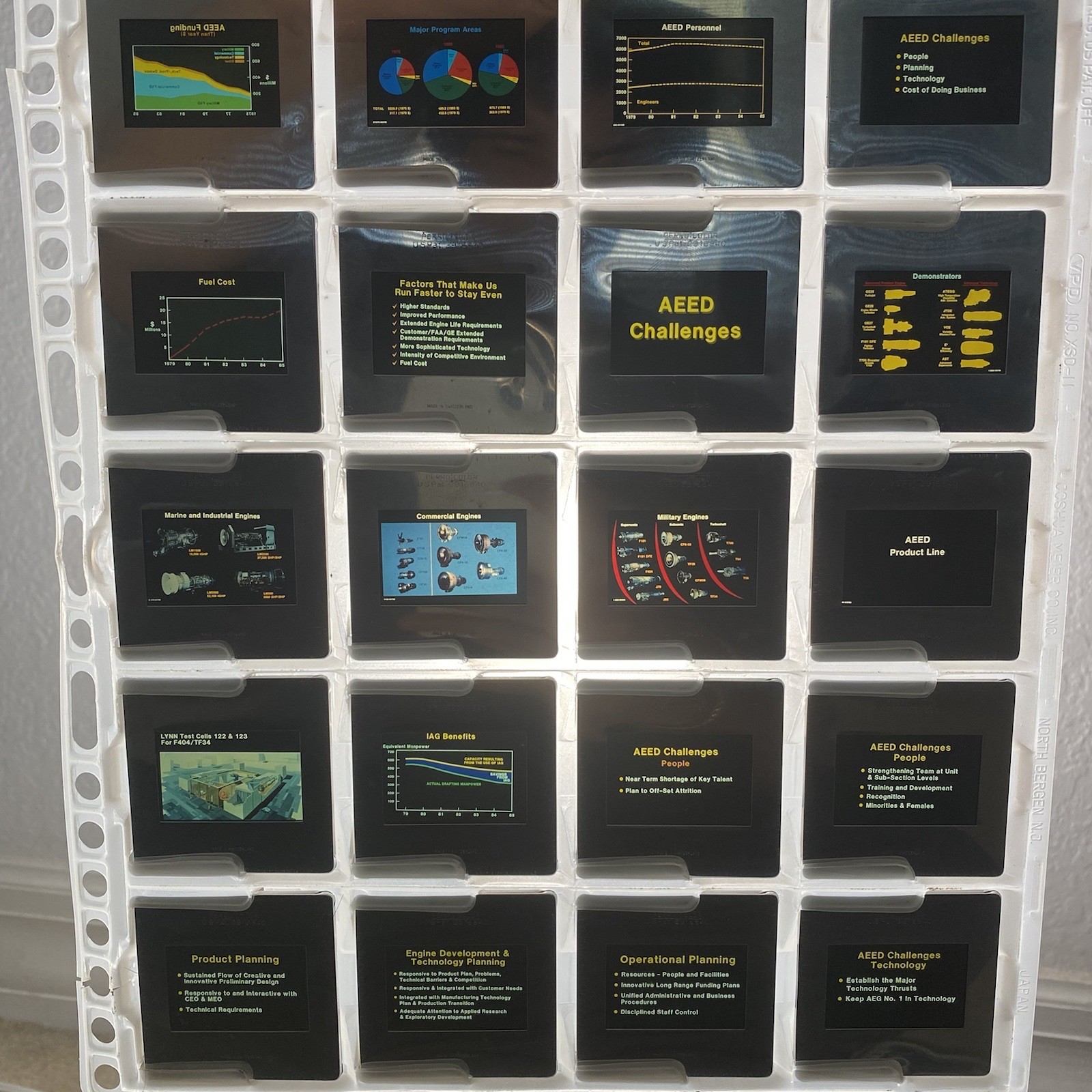 General Electric GE Aircraft Engines Vintage 147 Slide Lot Aviation Presentation