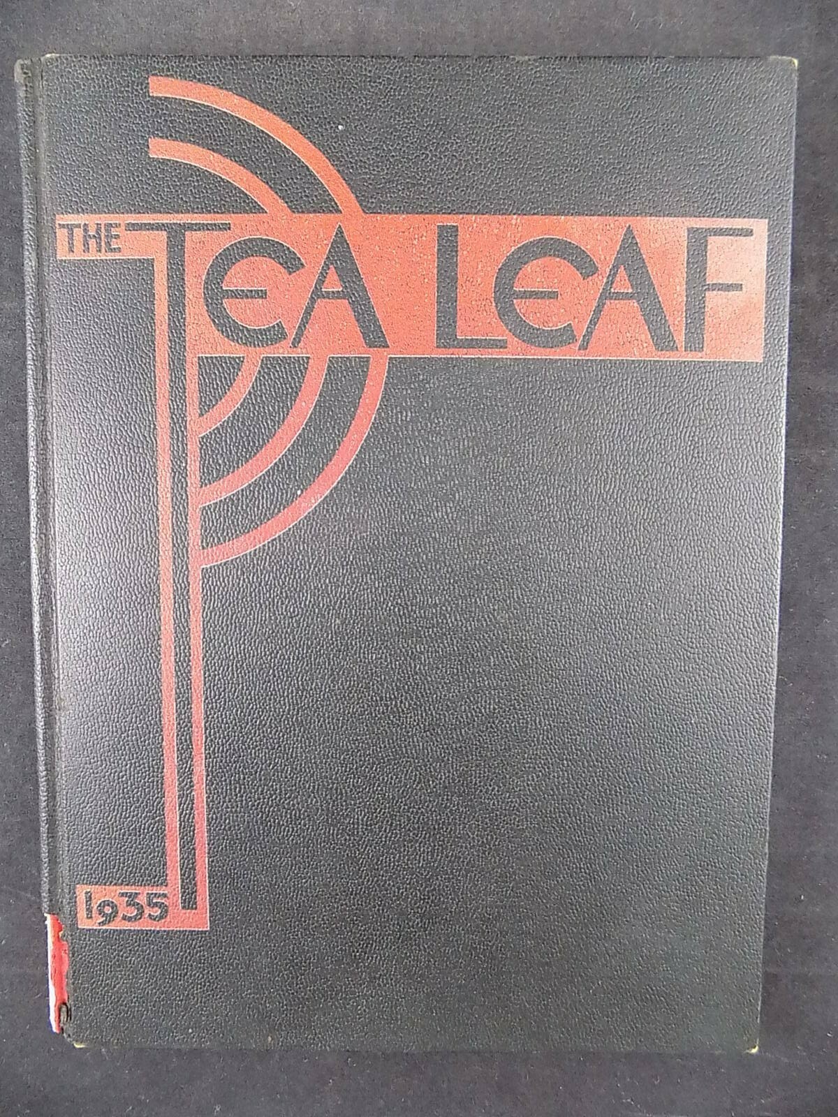 Antique 1935 EAST RUTHERFORD NEW JERSEY HIGH SCHOOL YEARBOOK Tea Leaf