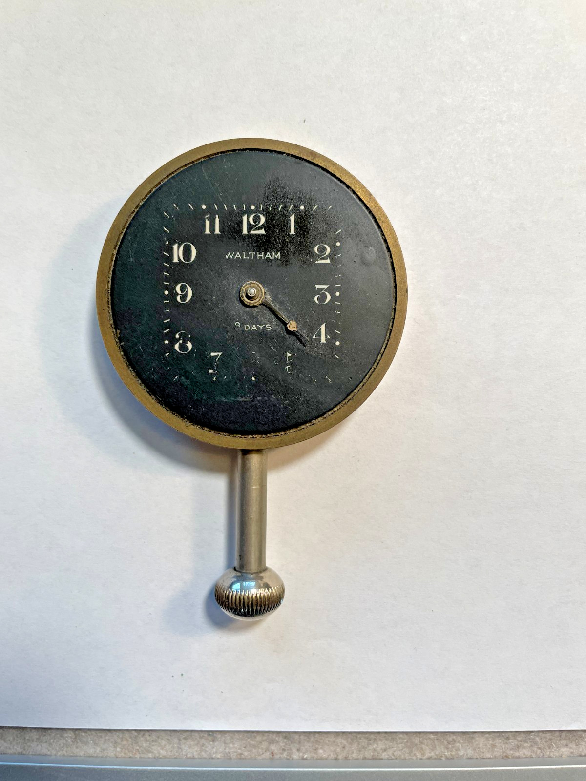 1926 Waltham Automobile Dash 8 Day Clock With Missing Parts