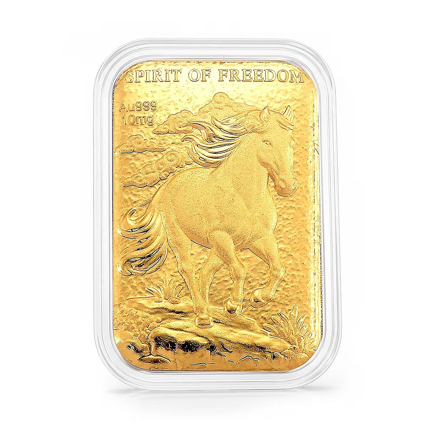 24K Yellow Gold Spirit of Freedom Emboss Sheet 31x45.5mm 10mg
