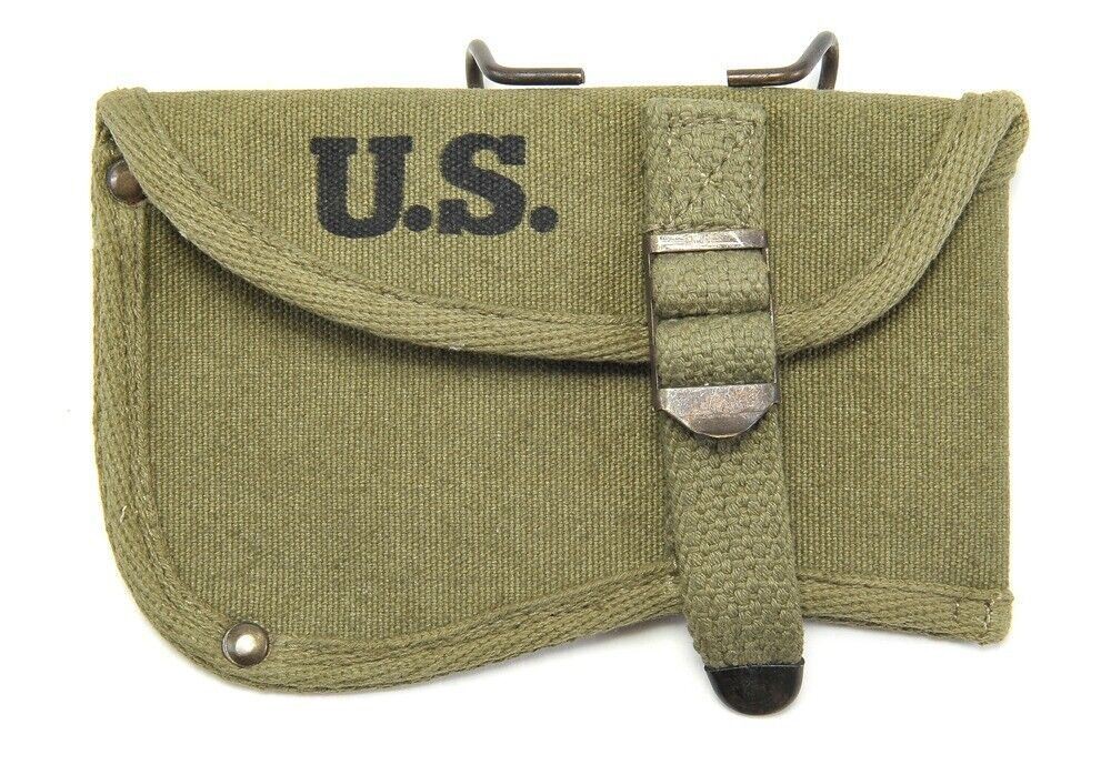 US WW2 Military Hatchet Ax cover OD marked 