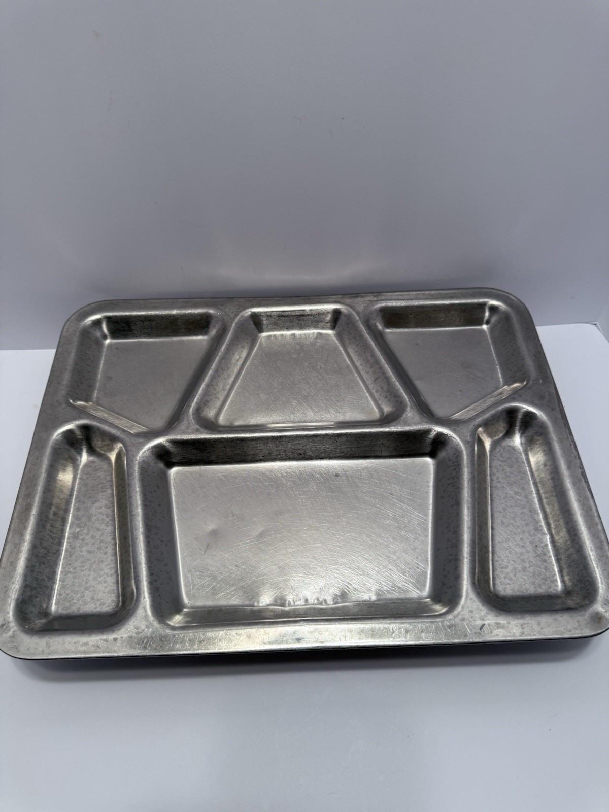VINTAGE CARROLLTON MFG CO USN STAINLESS STEEL MILITARY MESS HALL TRAY