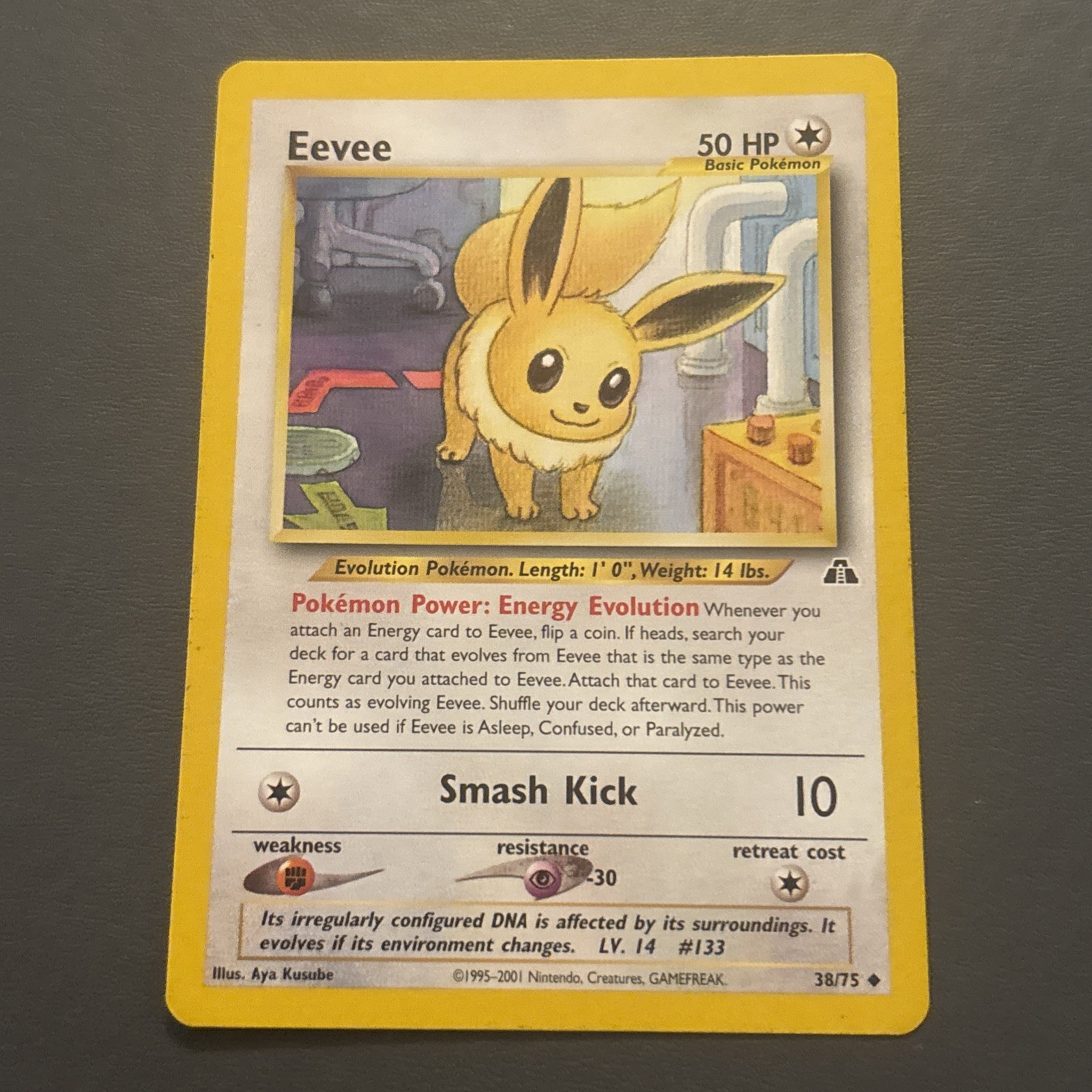 🦊 Eevee – Neo Discovery (2001) – Unlimited – EX - LP - RAW – Vintage WOTC 🦊