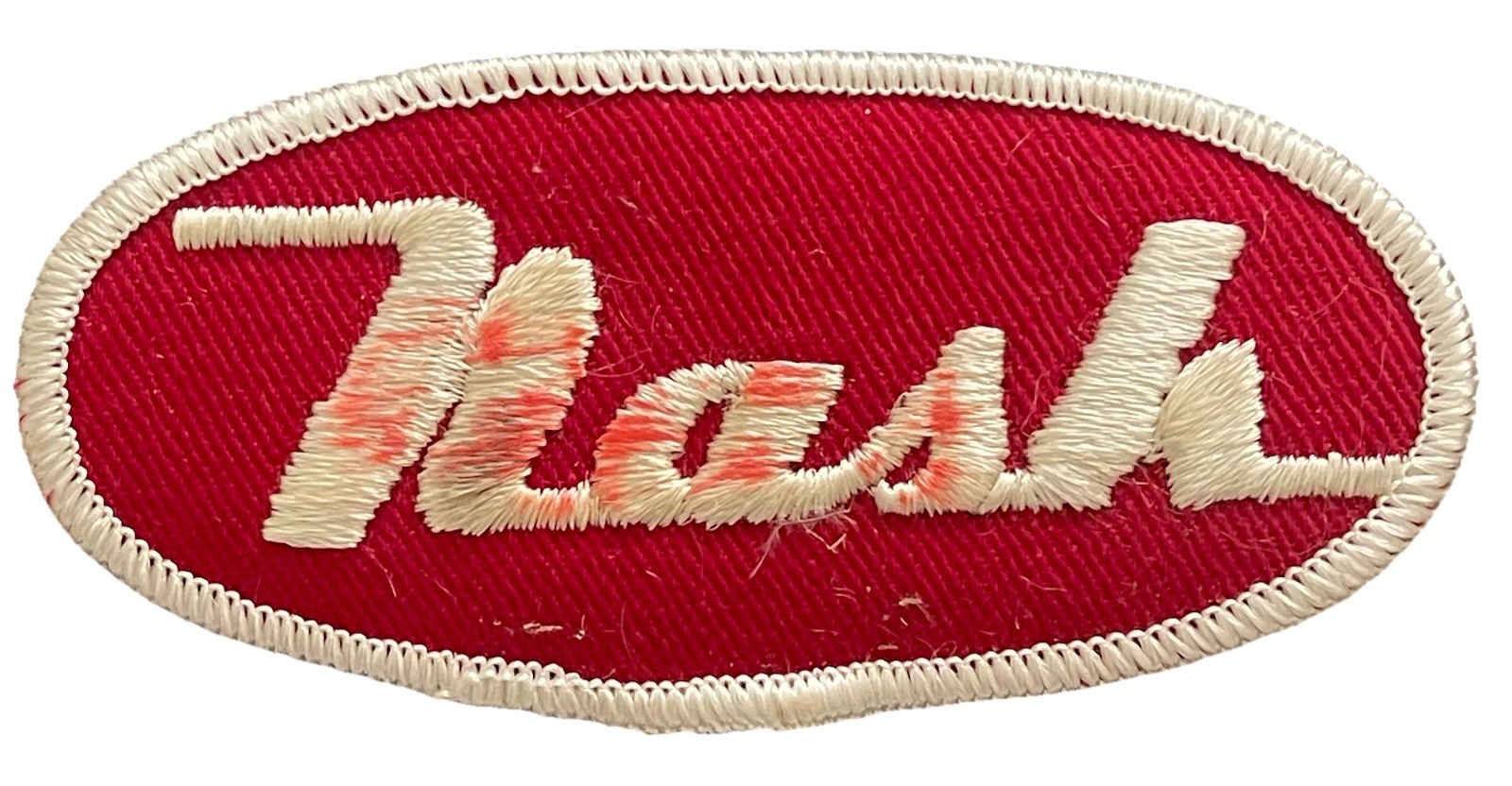 1950s NASH MOTORS RAMBLER METROPOLITAN RED HAT SHIRT EMBROIDERED PATCH VINTAGE