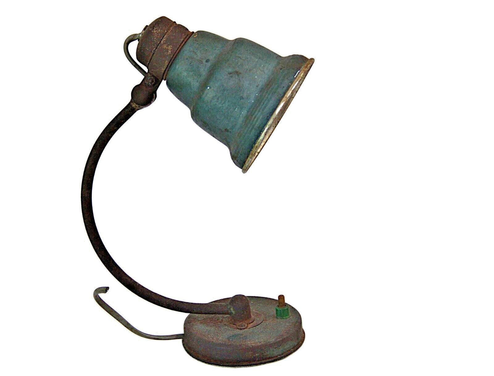 Vintage Indian brass desk lamp, antique Art Deco light