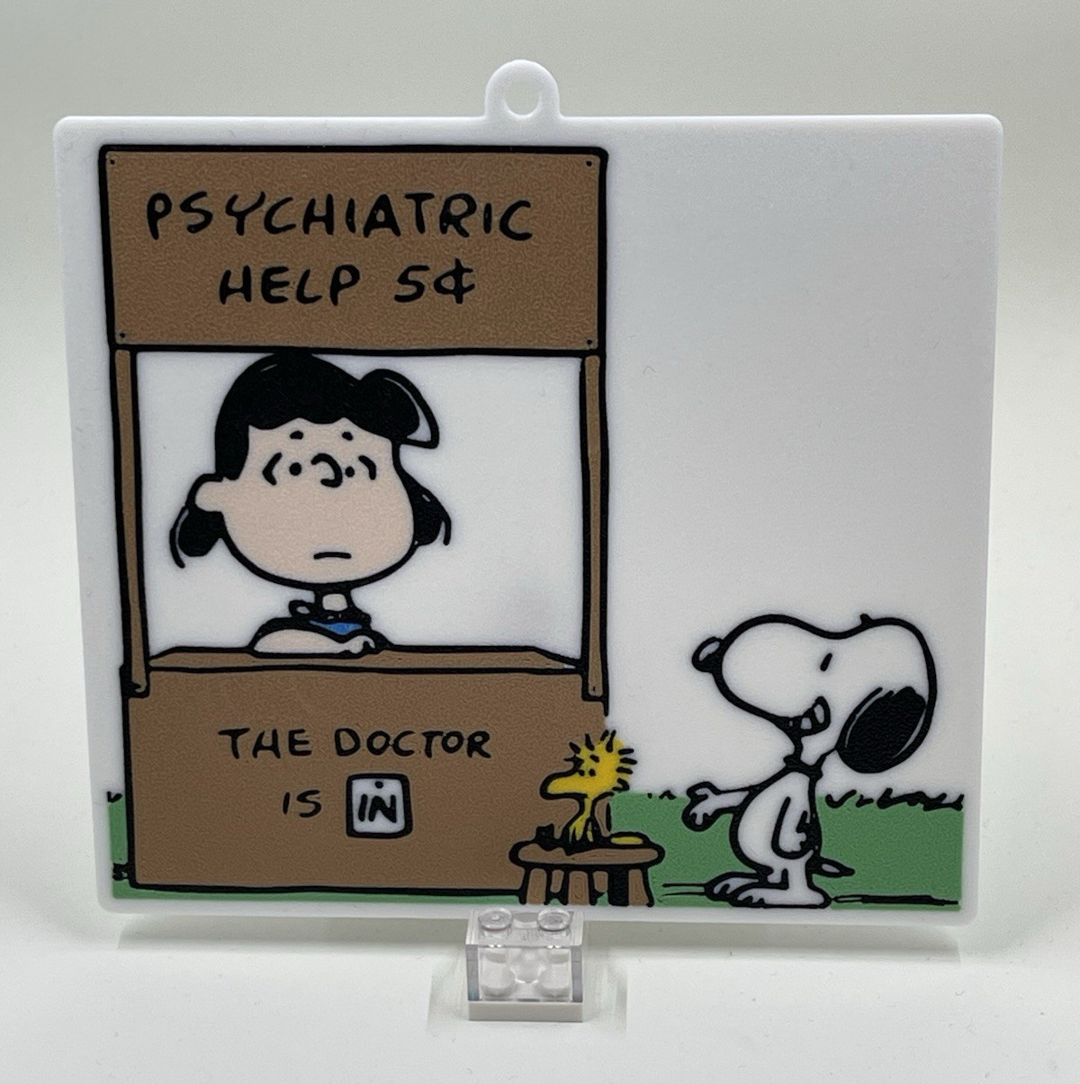 Peanuts Lucy Psychiatric Help 3D Printed, The Doctor is in sign, Therapy, Snoopy