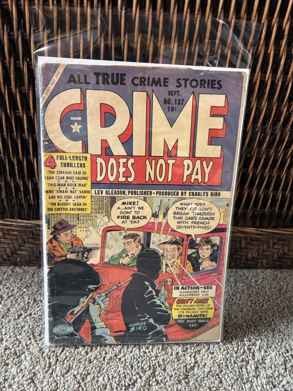 Golden Age: Crime Does Not Pay 137 1954 Pre Code Lev Gleason VG-