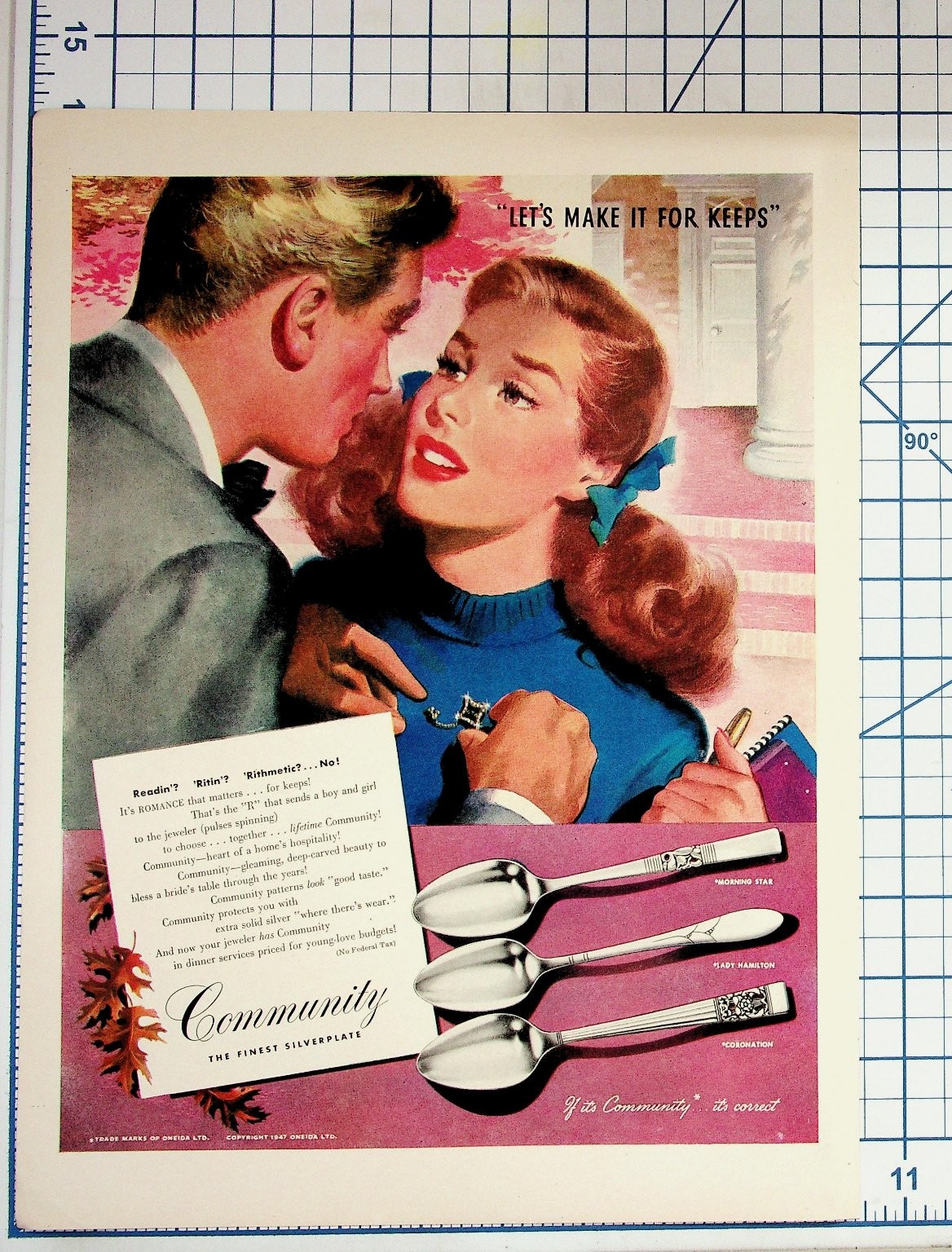 1947 Community Silverplate Ad \ 1947 Community Silverplate Ad \