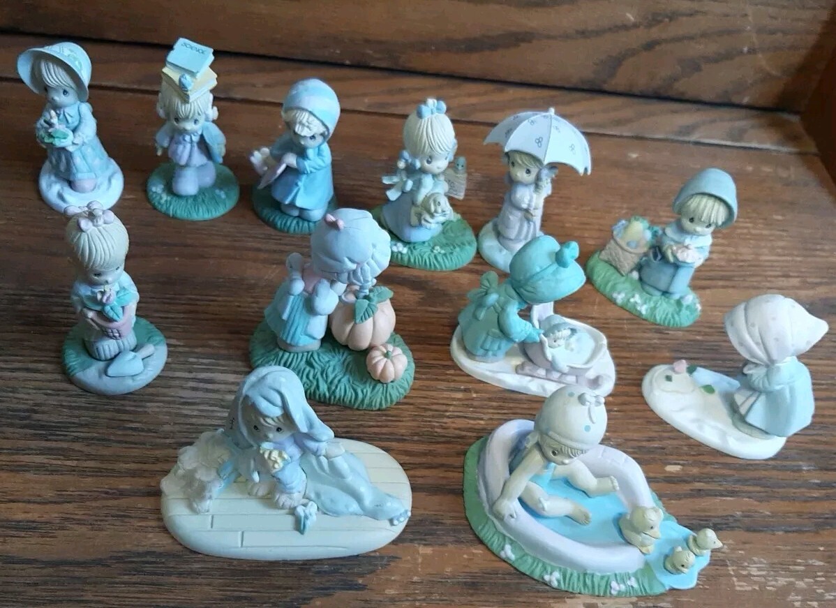 Complete Set Of 12 ENESCO Precious Moments Calendar Girls Series Figurines, 2\ Complete Set Of 12 ENESCO Precious Moments Calendar Girls Series Figurines, 2\