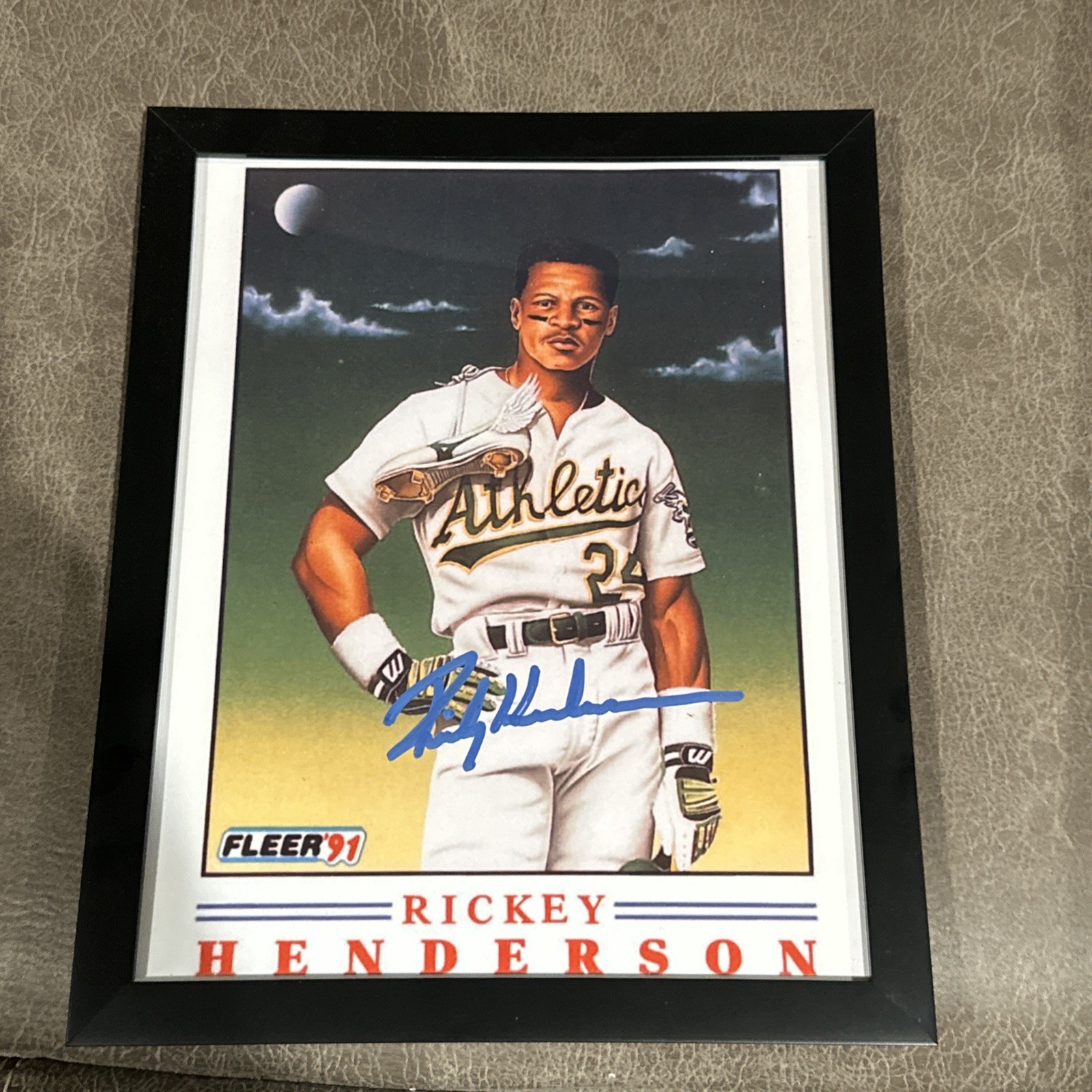 Rickey Henderson Class Art Signed Autographed Photo Authentic 8X10 COA