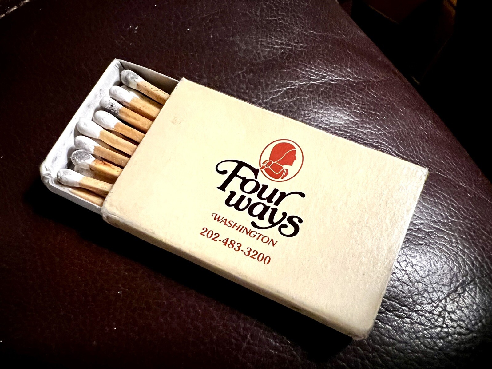 Four Ways Restaurant, Washington DC, Matchbook with Matches Four Ways Restaurant, Washington DC, Matchbook with Matches