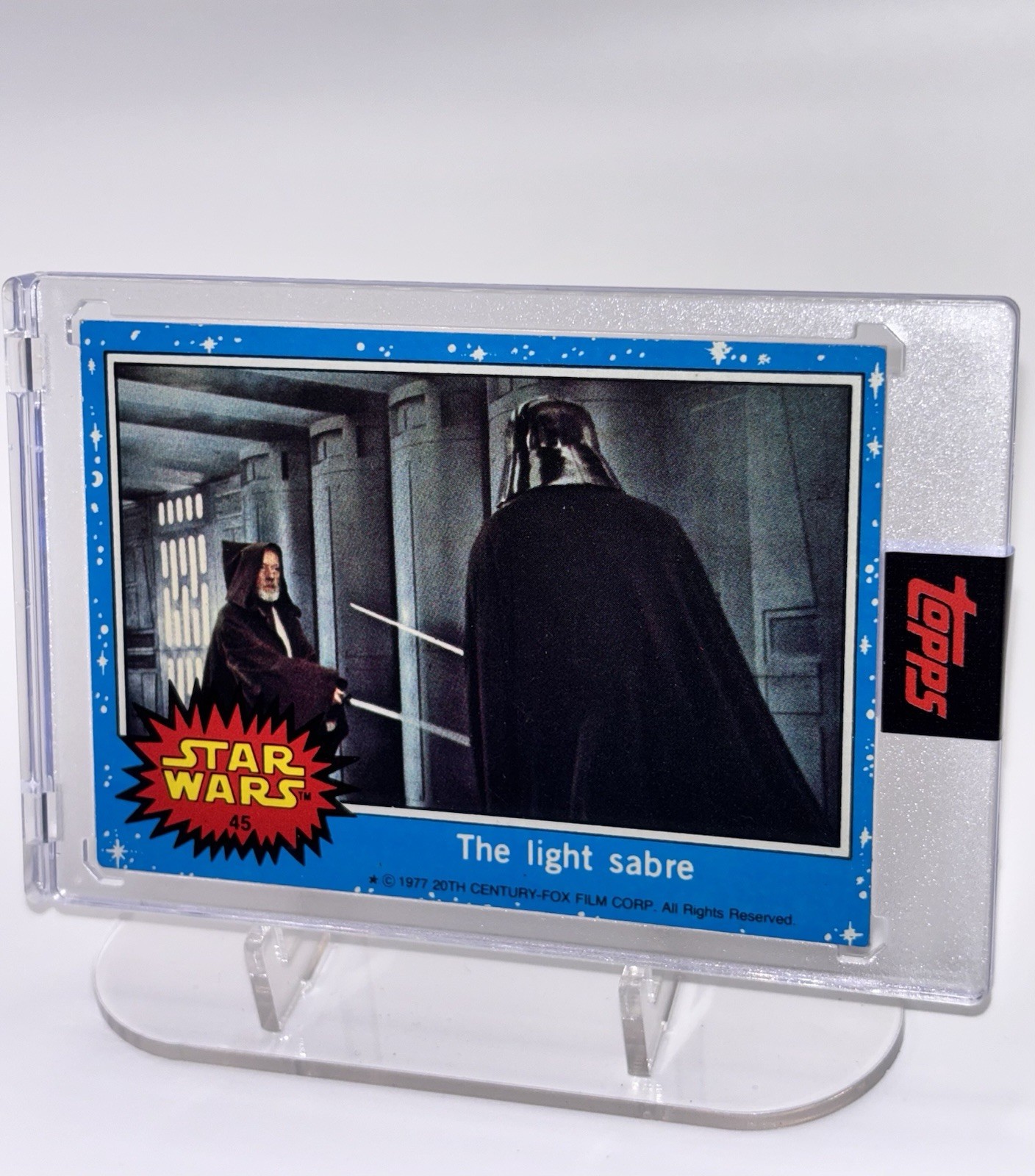 Topps 1977 Star Wars Card #45 The Light Sabre / Mag Case n Topps Seal Topps 1977 Star Wars Card #45 The Light Sabre / Mag Case n Topps Seal