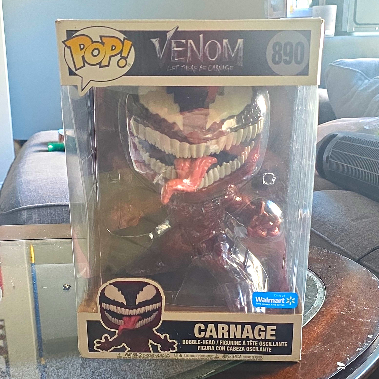 Funko Pop Vinyl Jumbo 10-inch Marvel Carnage Figure #890 Walmart Exclusive