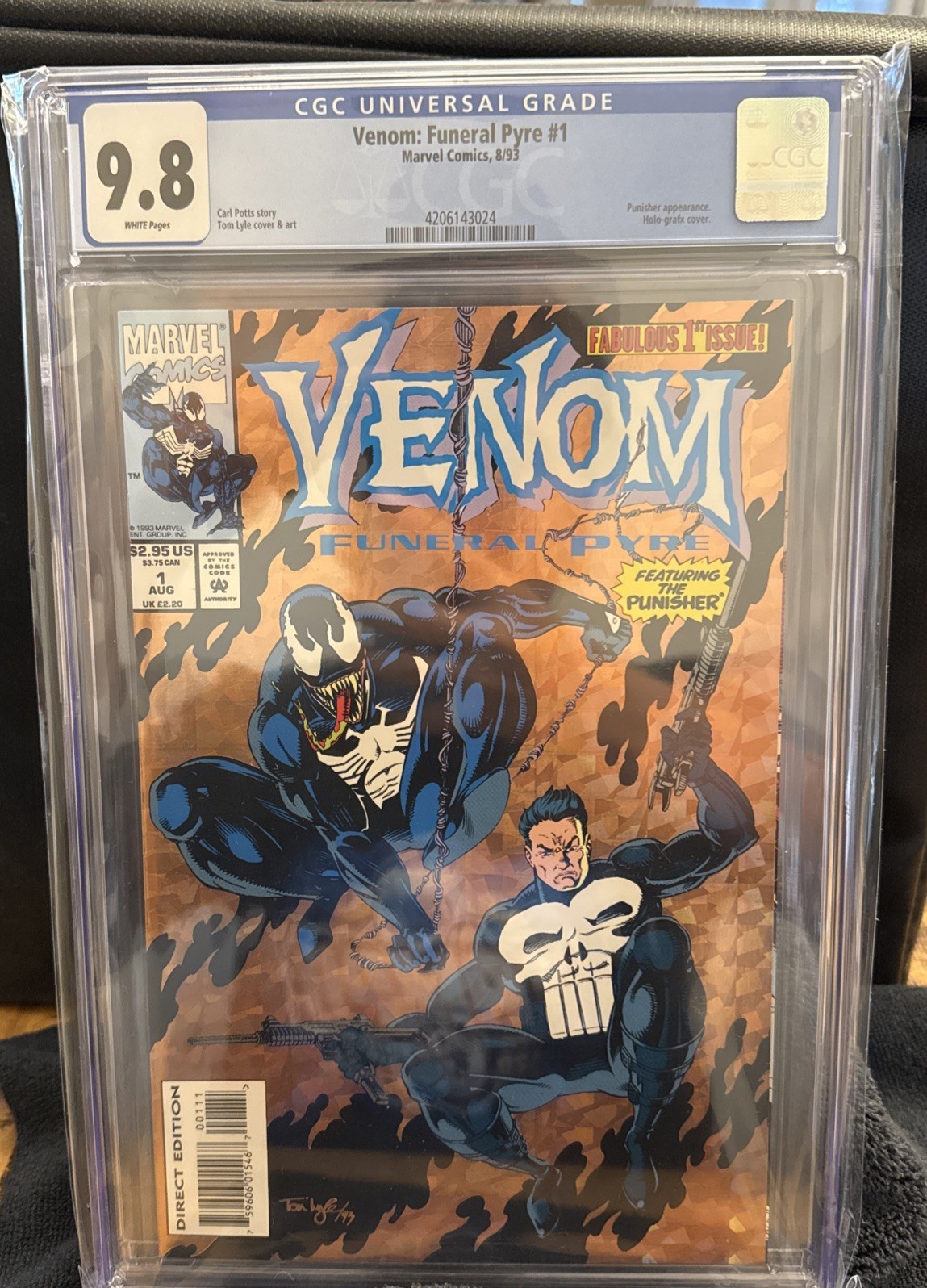VENOM: Funeral Pyre #1 8/93 CGC 9.8 WP Direct Edition-HOLO-GRAFX VENOM: Funeral Pyre #1 8/93 CGC 9.8 WP Direct Edition-HOLO-GRAFX