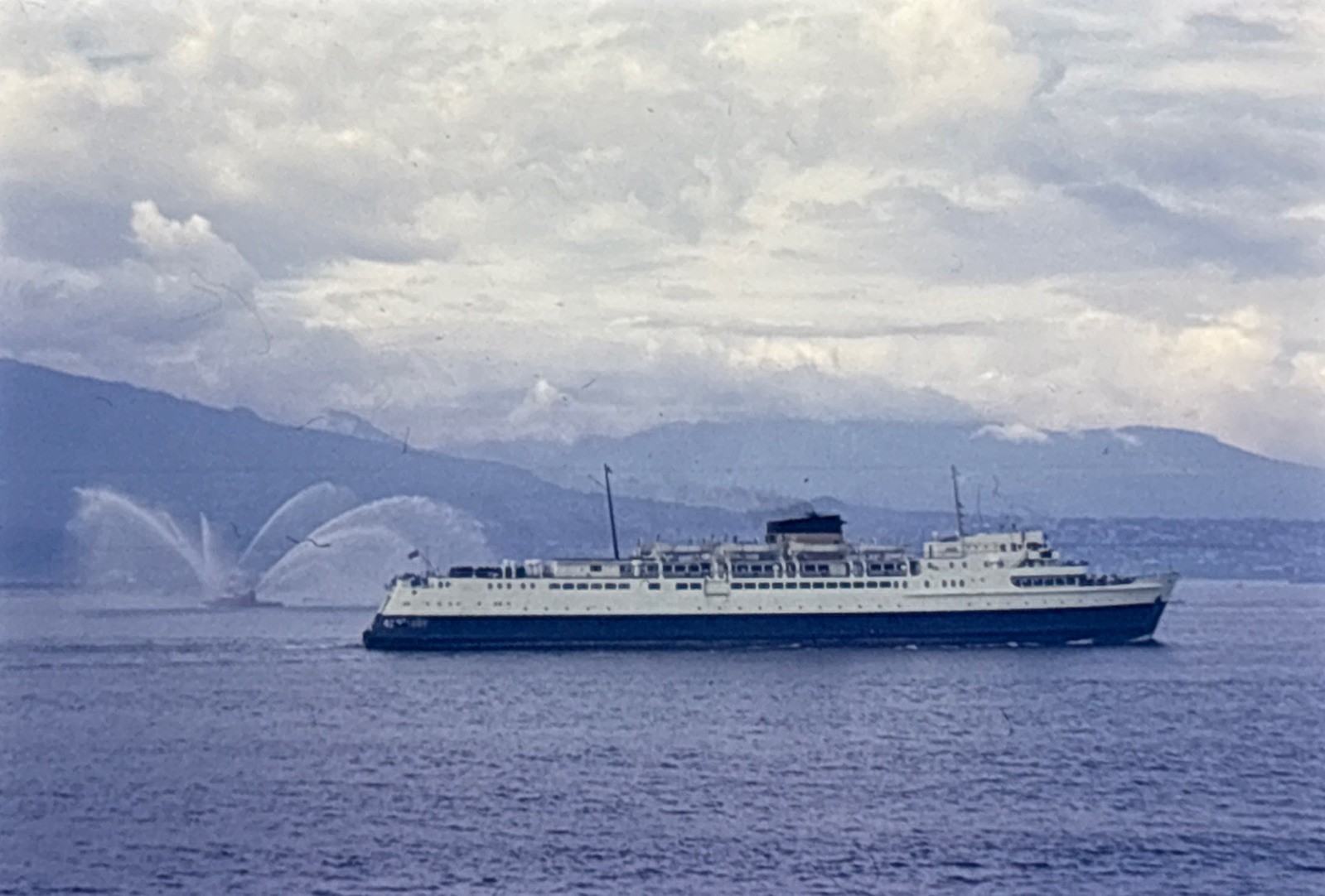 Orig 1964 Slide Princess of Vancouver CPR Rail Car Ferry BC Canada H40