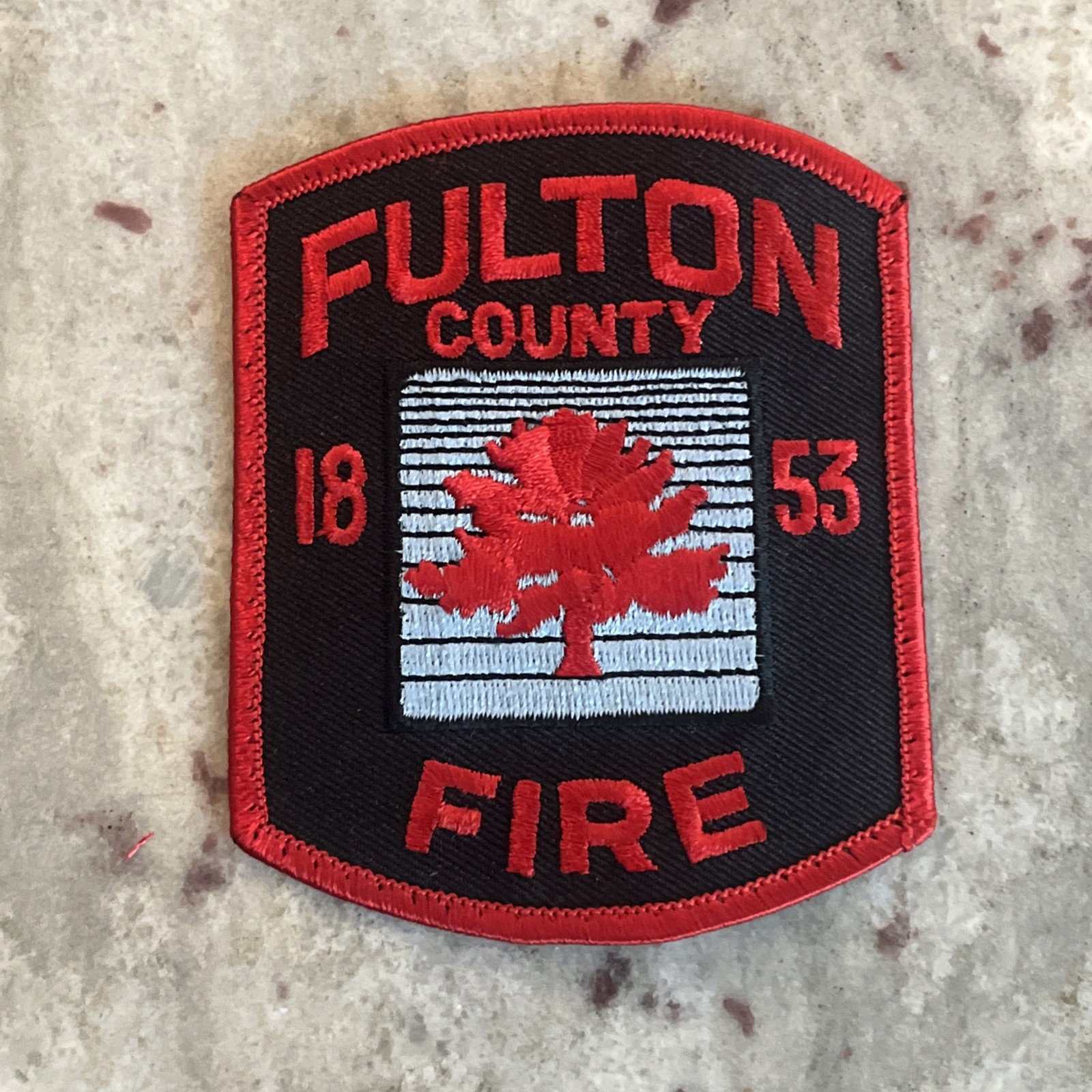 Fulton County GA Georgia Fire Department 1853 Patch Embroidered Tree Logo