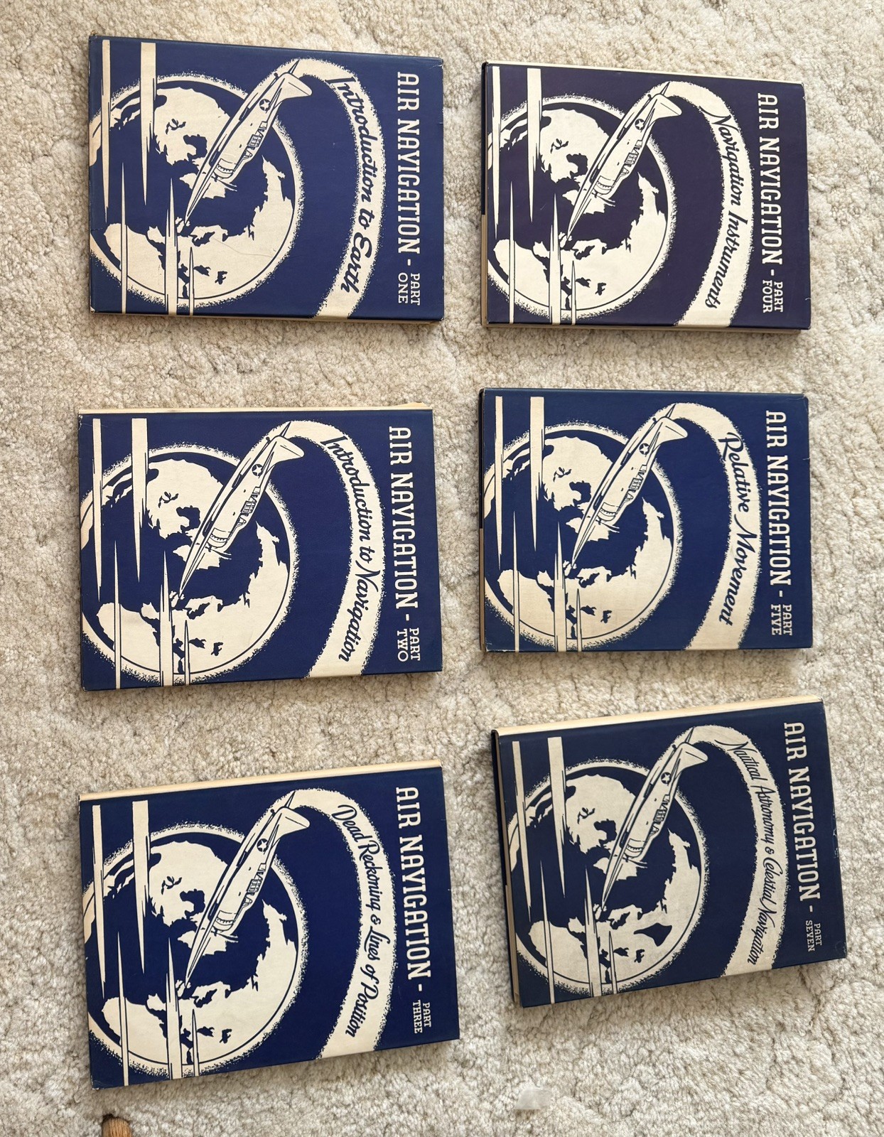 Set Of 6  WWII Air Navigation Books 1940’s