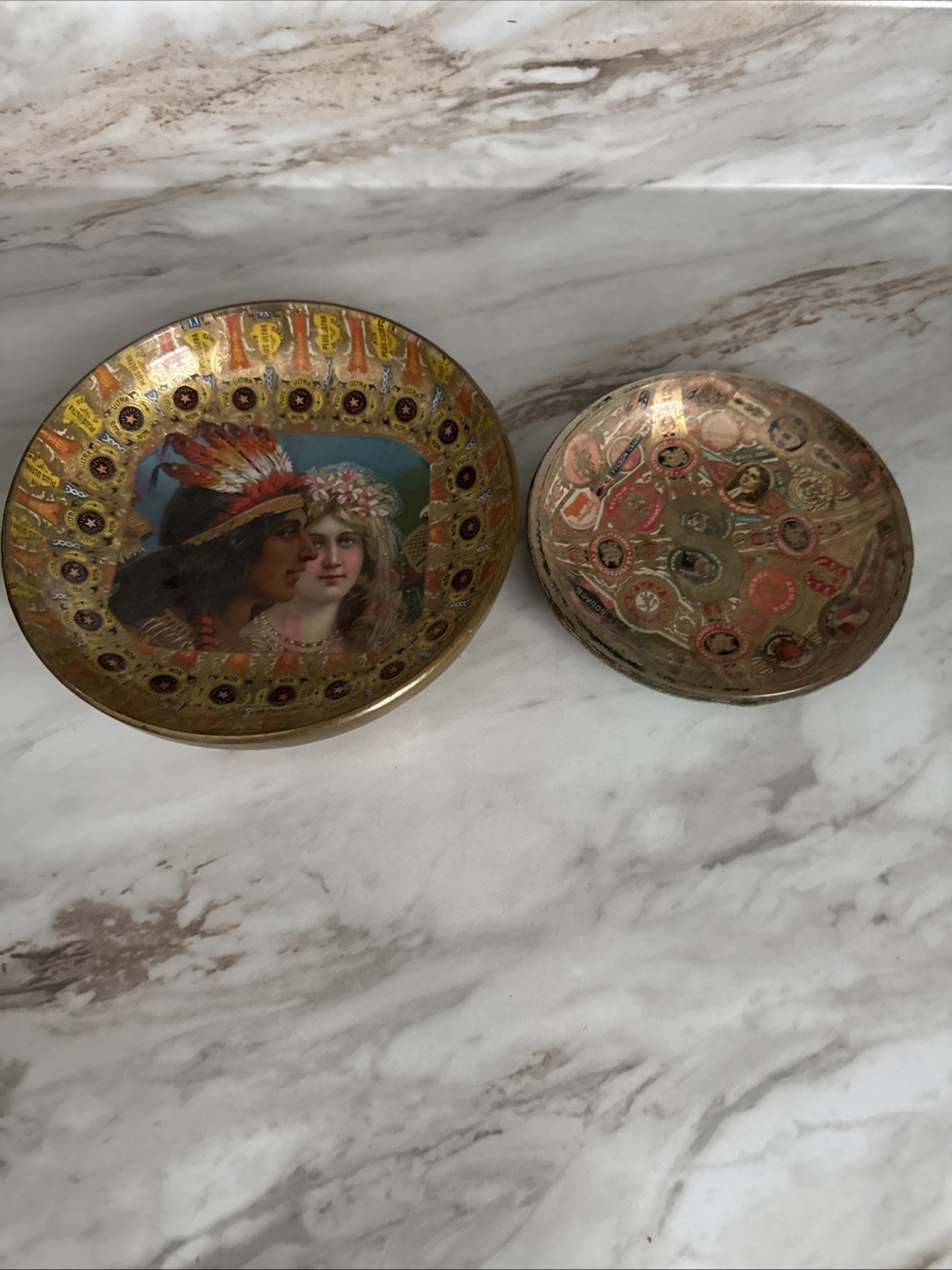 Beautiful Vintage Cigar Or Cigarette Ashtrays Bundle Of 2