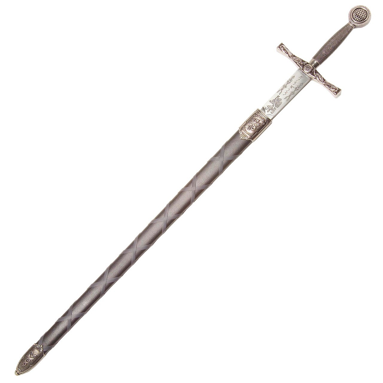 Denix Replica Medieval Nickel Finish Excalibur Sword