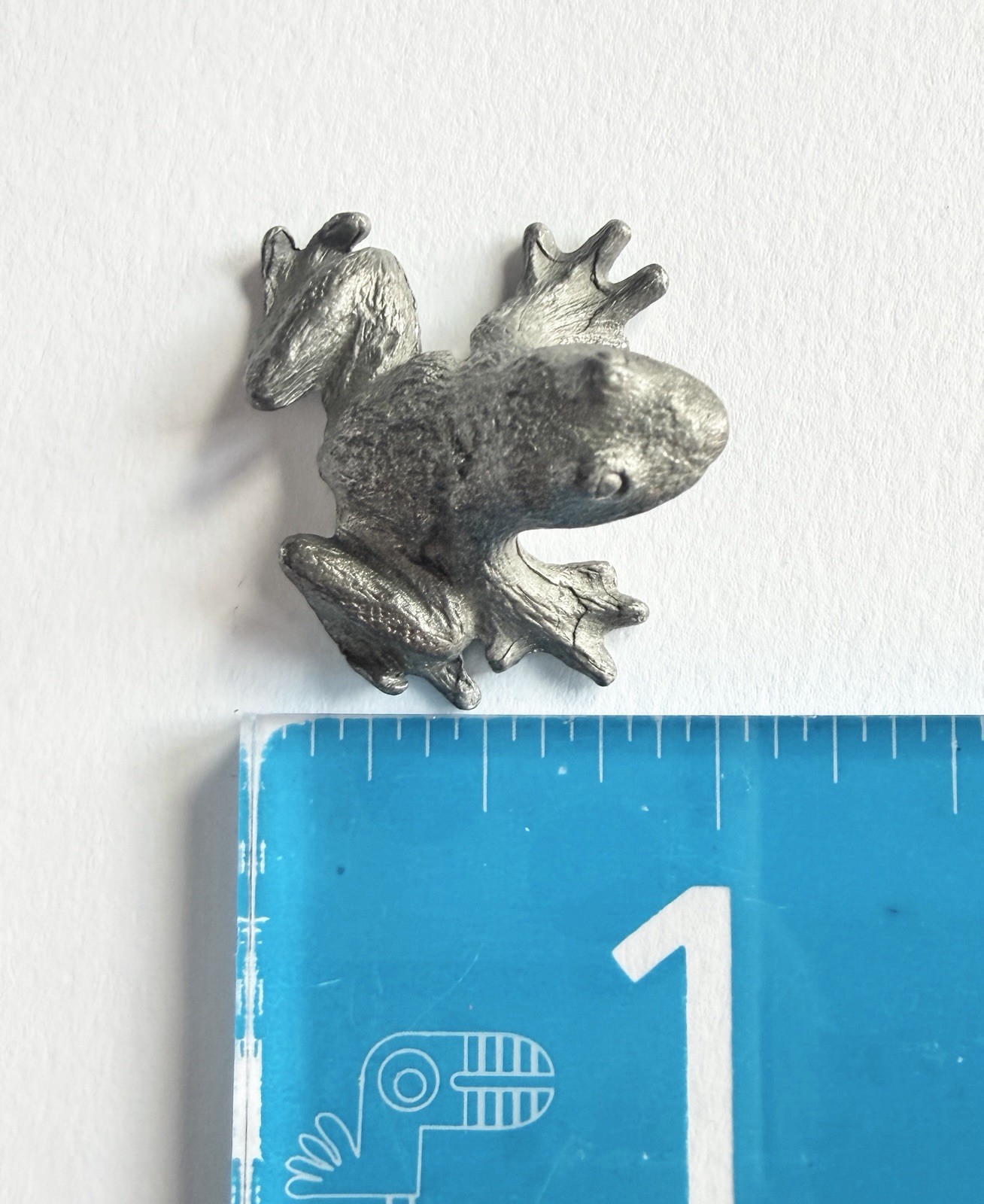 Vintage Spoontiques Tiny Mini Small Metal Pewter Frog P27 Marked
