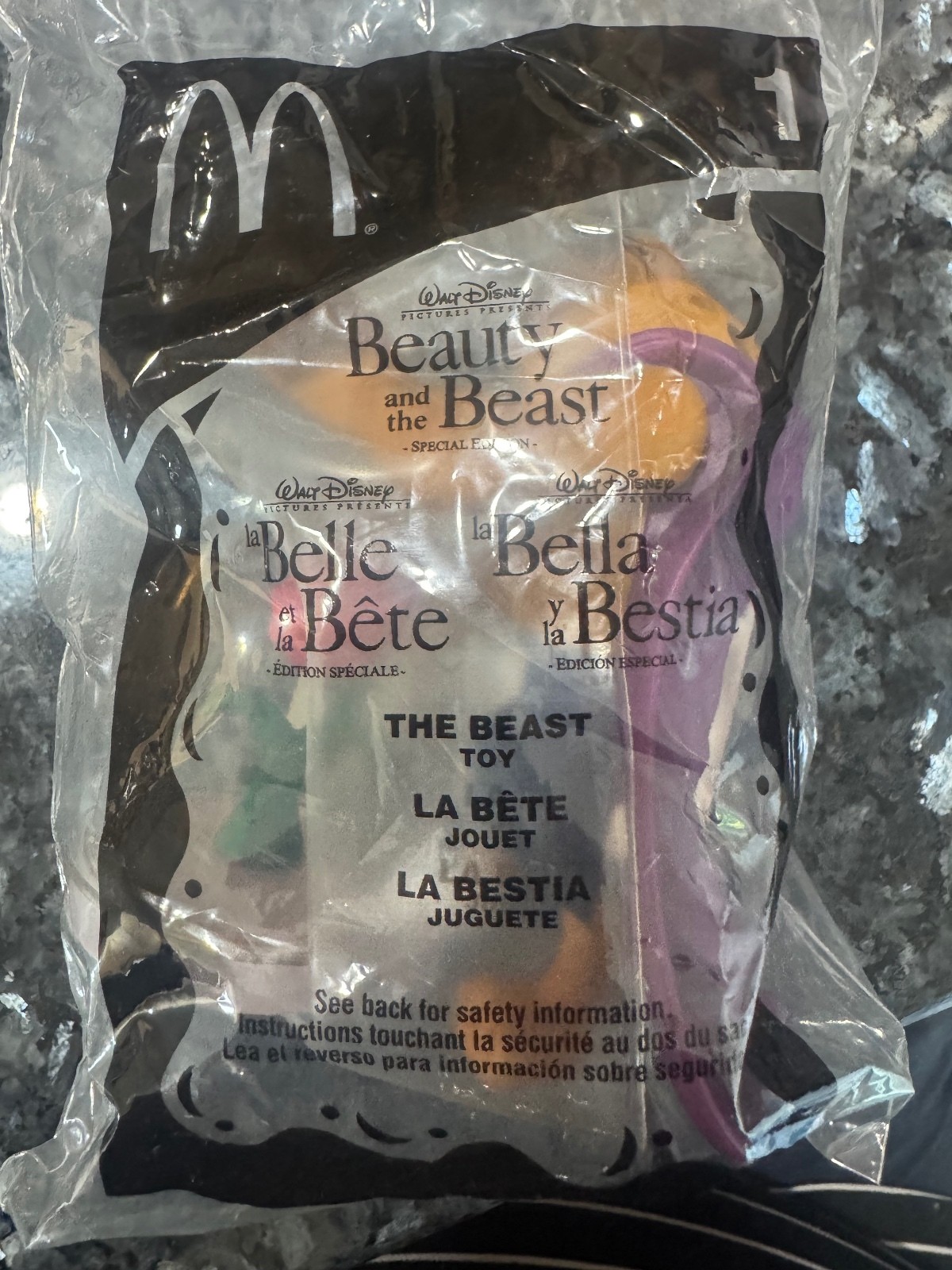 2002 McDonald\'s Beauty and The Beast toy #1 The Beast NIB