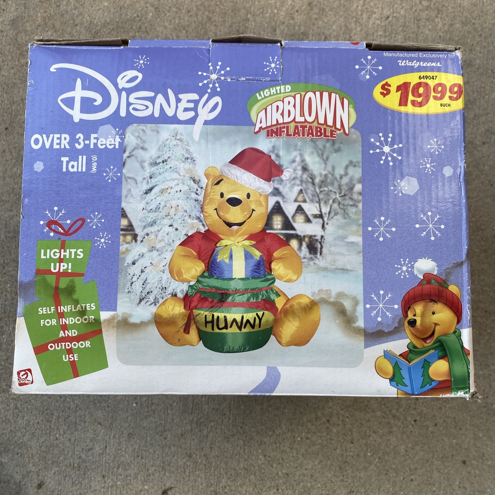 Vintage 2005 Gemmy 3ft Disney Winnie the Pooh Inflatable