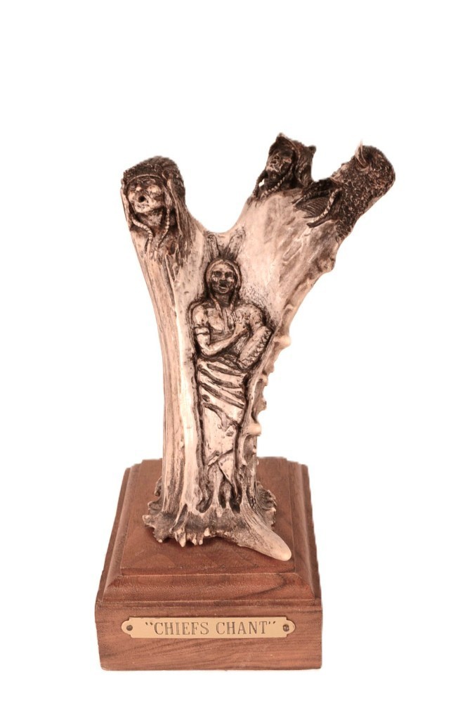 Chiefs Chant Sculpture Late 20th Century  8.125\