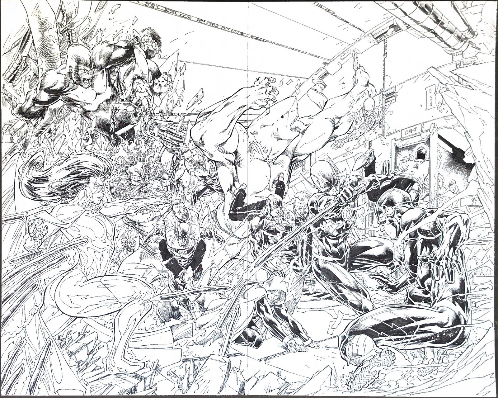 WORLD’S GREATEST SUPER-HEROES HOLIDAY SPECIAL Flash Original Brett Booth DC WORLD’S GREATEST SUPER-HEROES HOLIDAY SPECIAL Flash Original Brett Booth DC