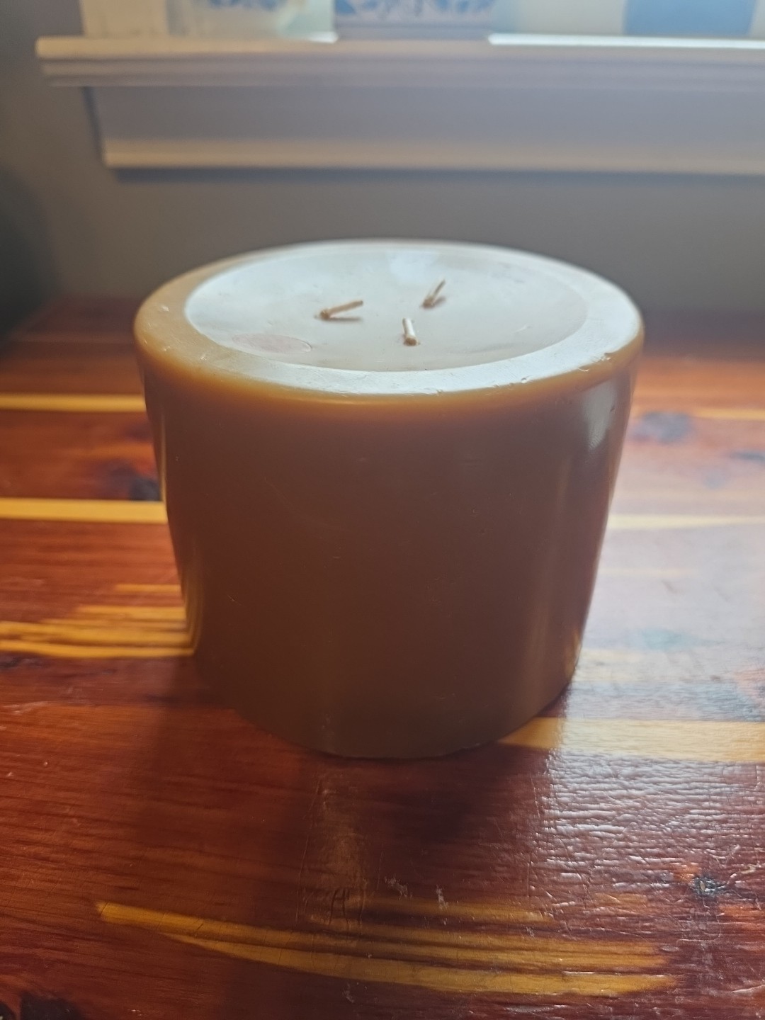 Vintage 2008 Walmart GINGERBREAD Pillar Candle 5x4 Large Scented Unused No Wrap