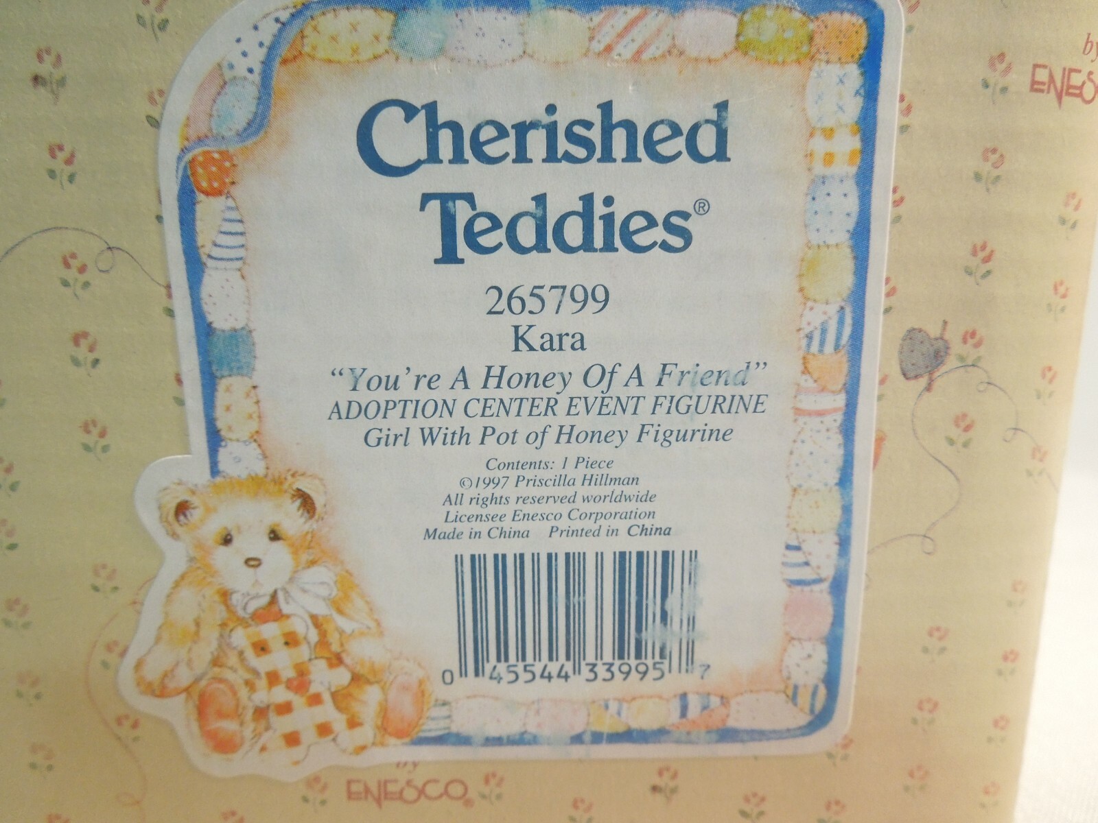 Cherished Teddies Figurine # 265799 Kara 