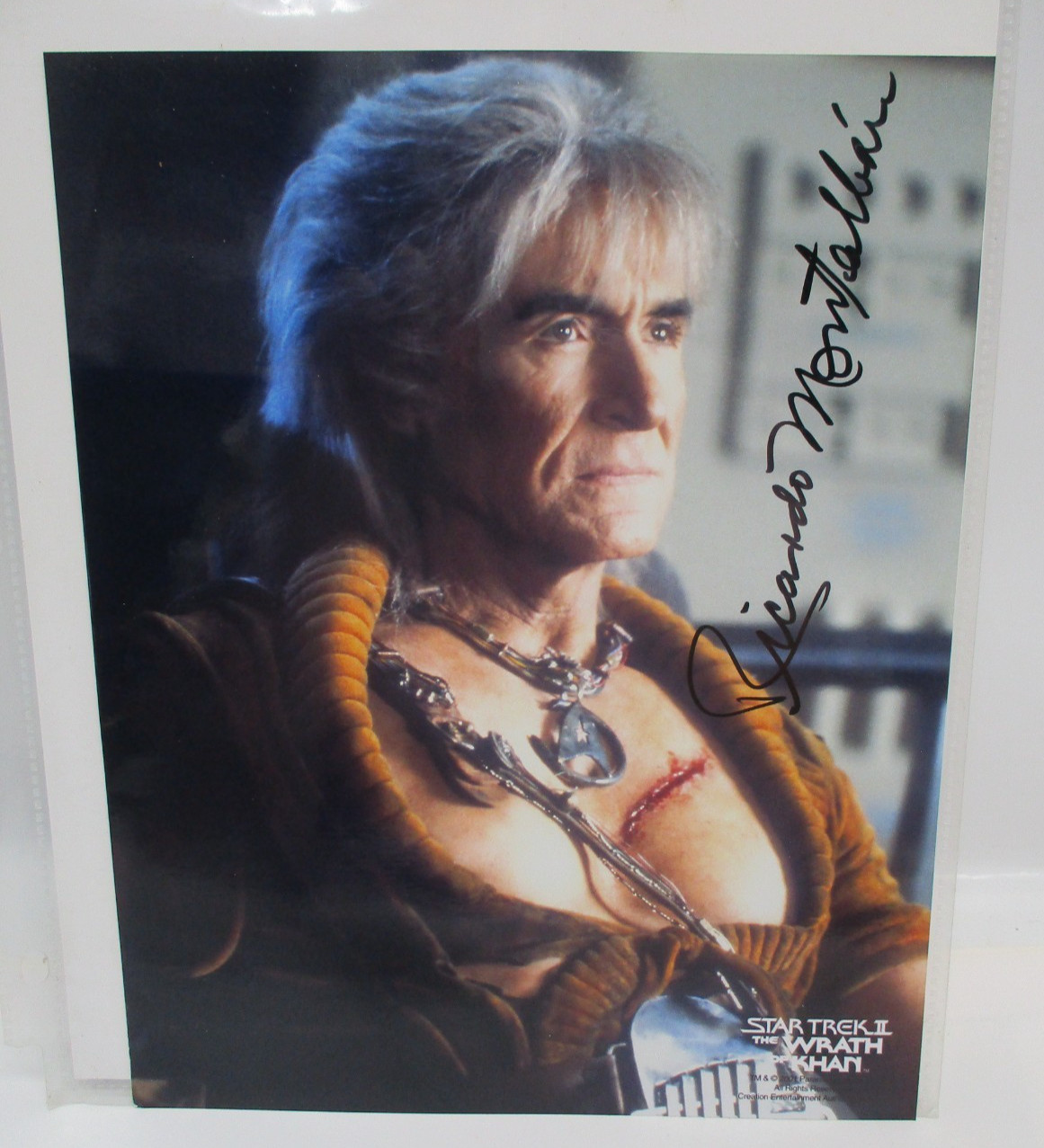 Autographed STAR TREK 8x10 Photo RICARDO MONTALBAN w/ COA Wrath of Khan CM6942