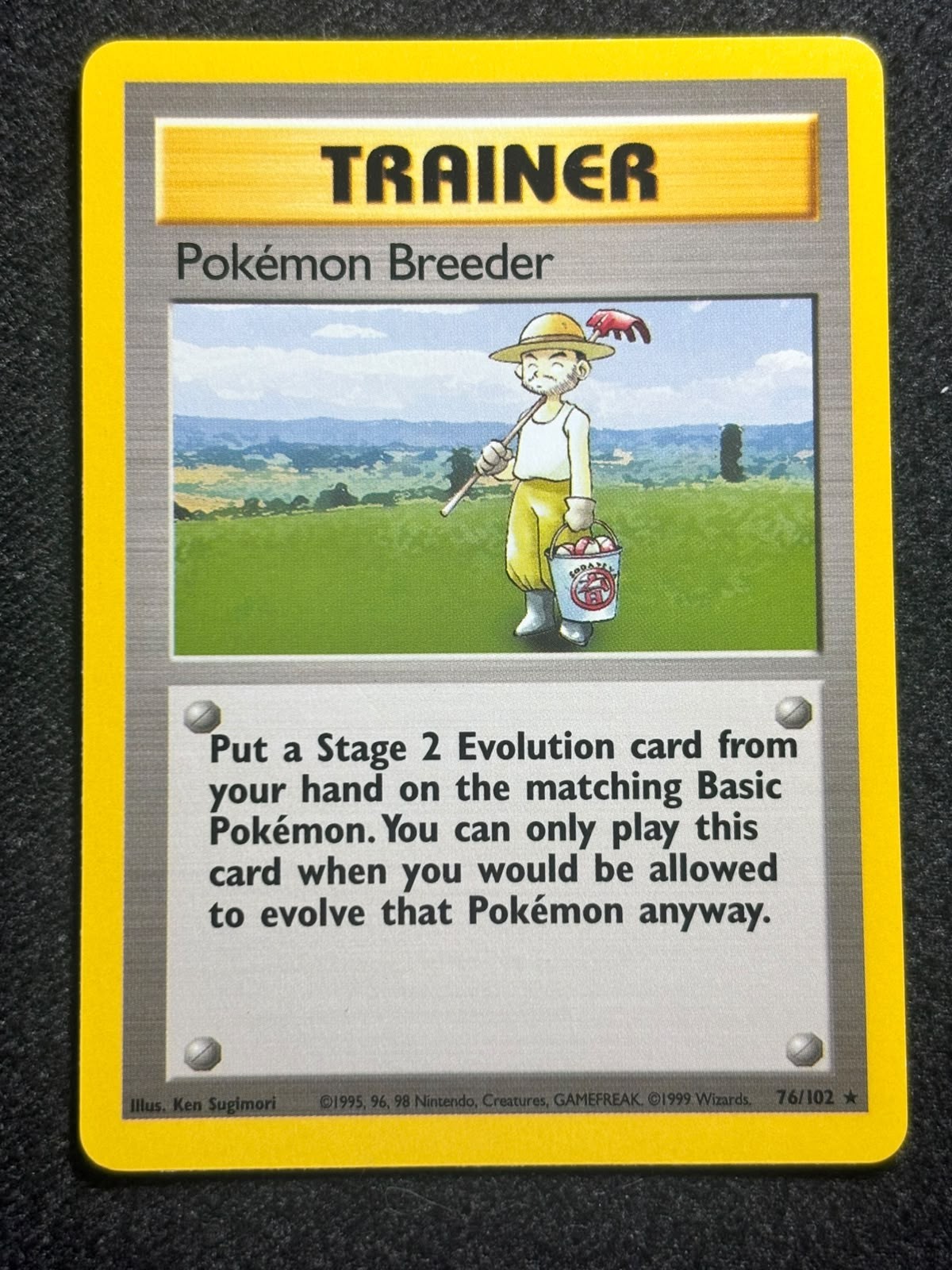 Pokemon Breeder 76/102 Pokemon Card 1999 Original Base Set WOTC Vintage Rare LP Pokemon Breeder 76/102 Pokemon Card 1999 Original Base Set WOTC Vintage Rare LP