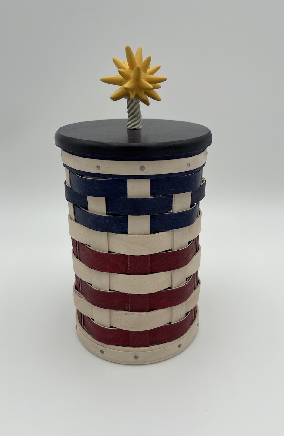 Longaberger 2013 Firecracker Basket, Sparkler Lid & Protector - Americana Flag