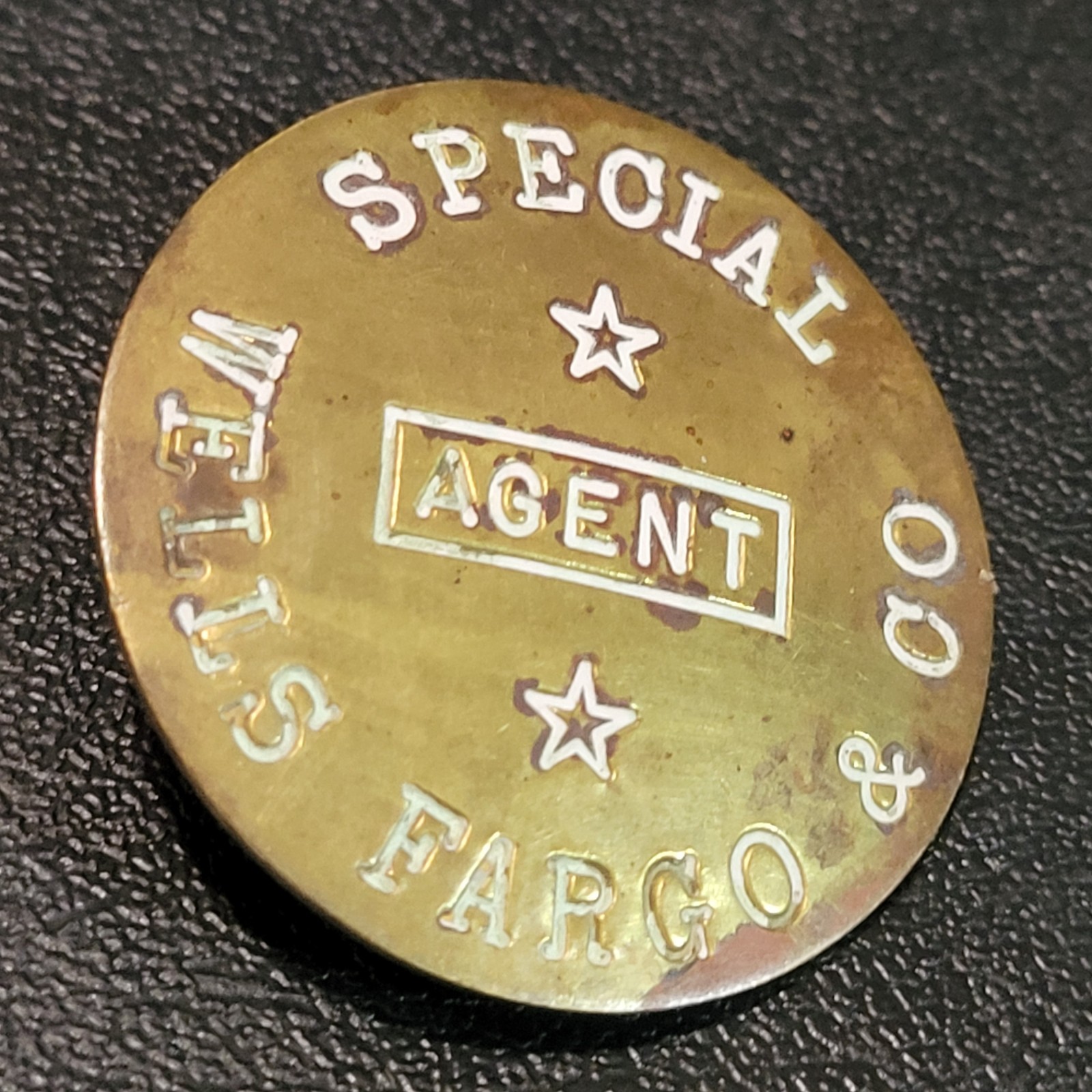 Antique Obsolete Wells Fargo & Co. Special Agent Pinback Badge