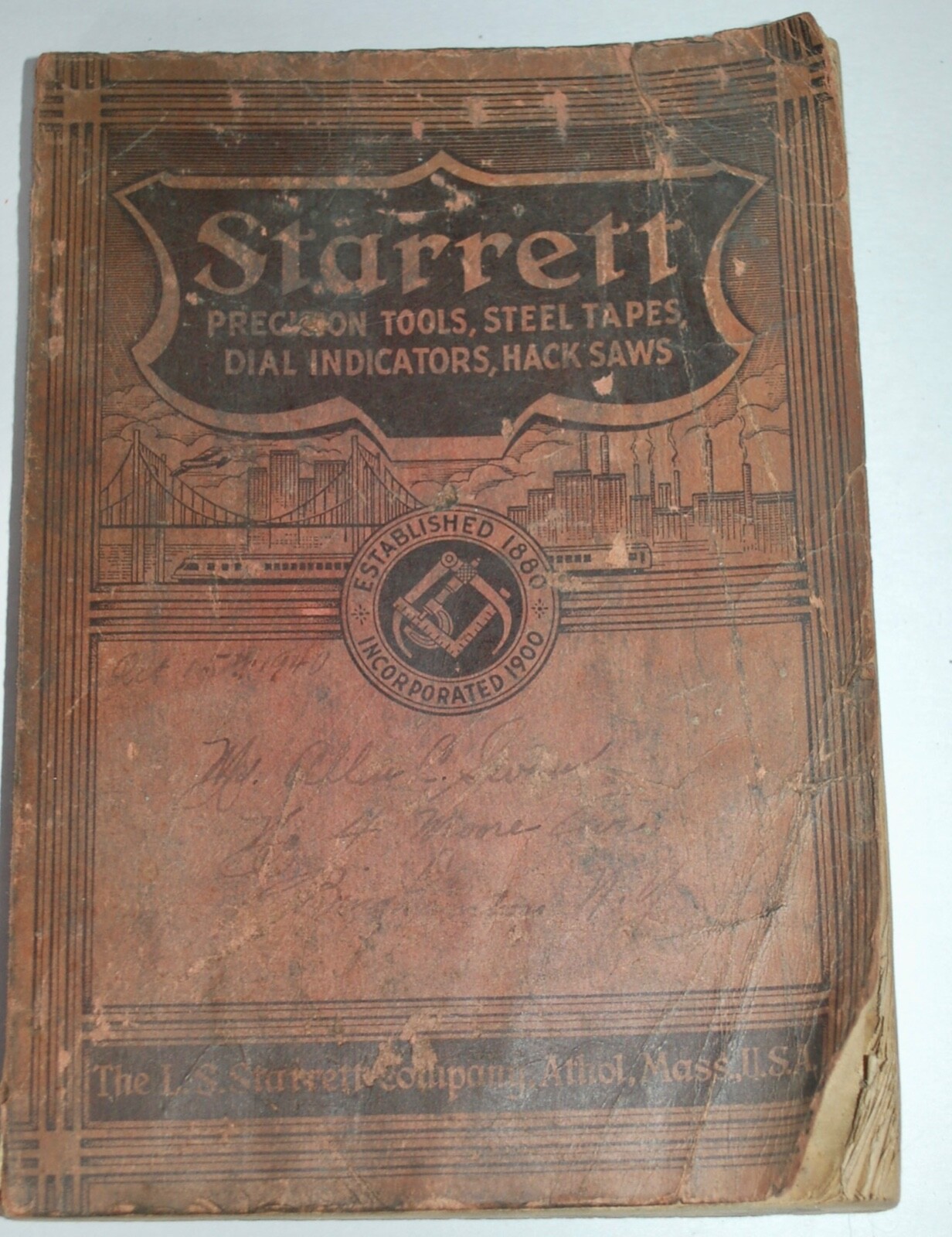 1938 Starrett Precision Tools Catalog