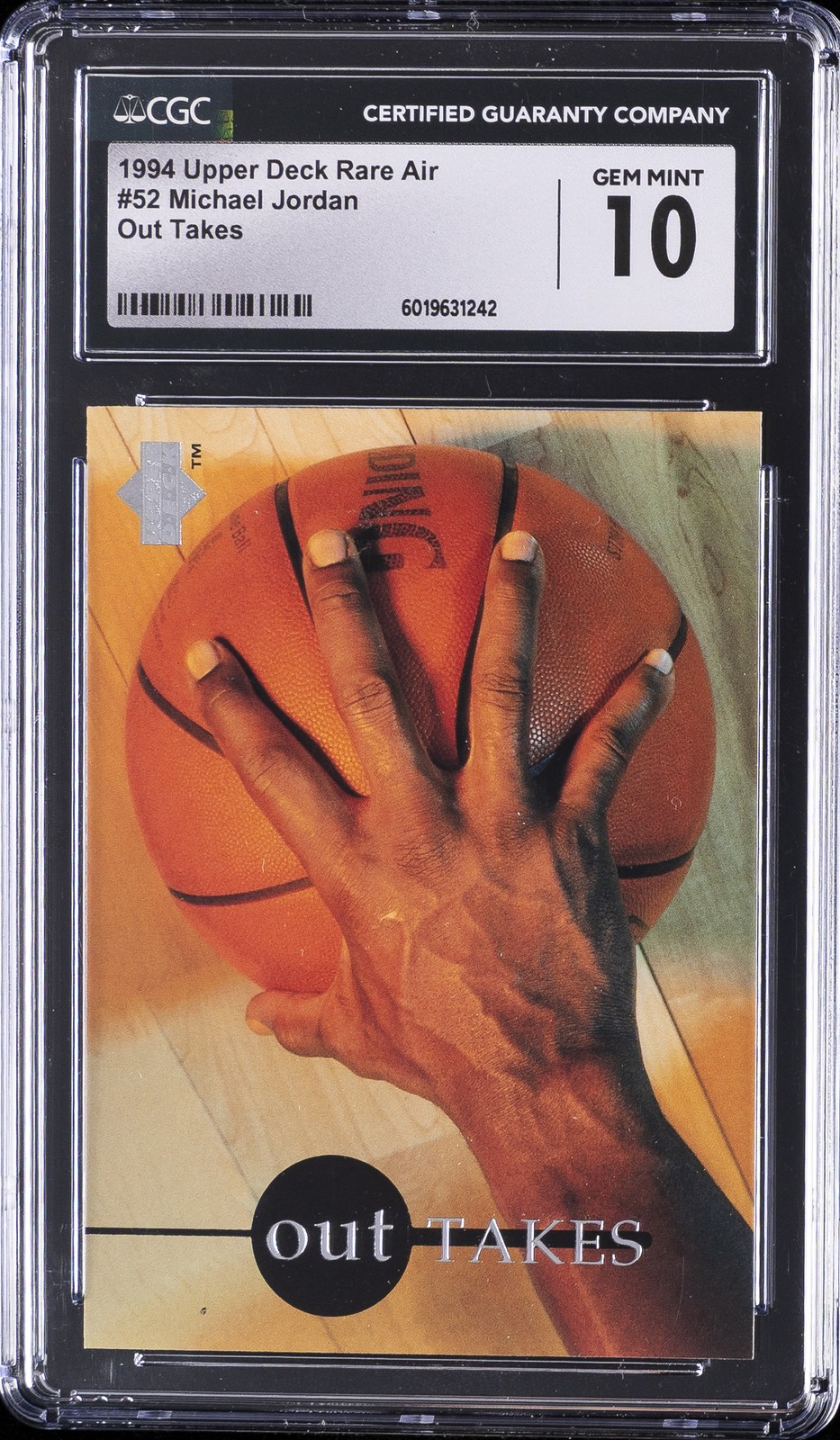 1994 UD RARE AIR OUT TAKES #52 MICHAEL JORDAN CGC 10 GEM MINT