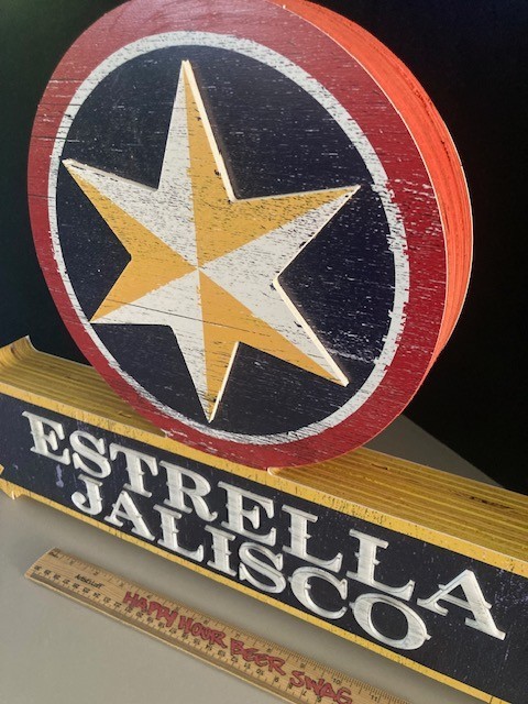 🔥 NEW Estrella Jalisco Double Sided 3D Wooden Sign Beer Bar Mancave